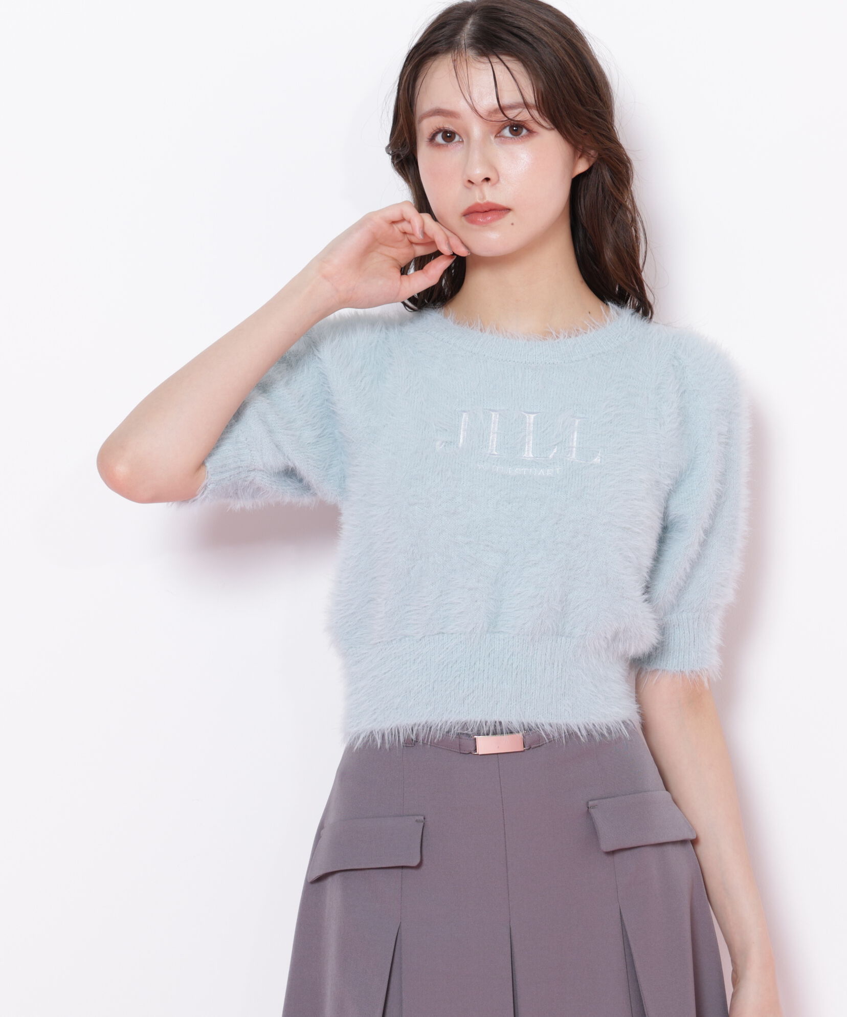  「ロゴ刺繍シャギーニット」|ニット・セーター|