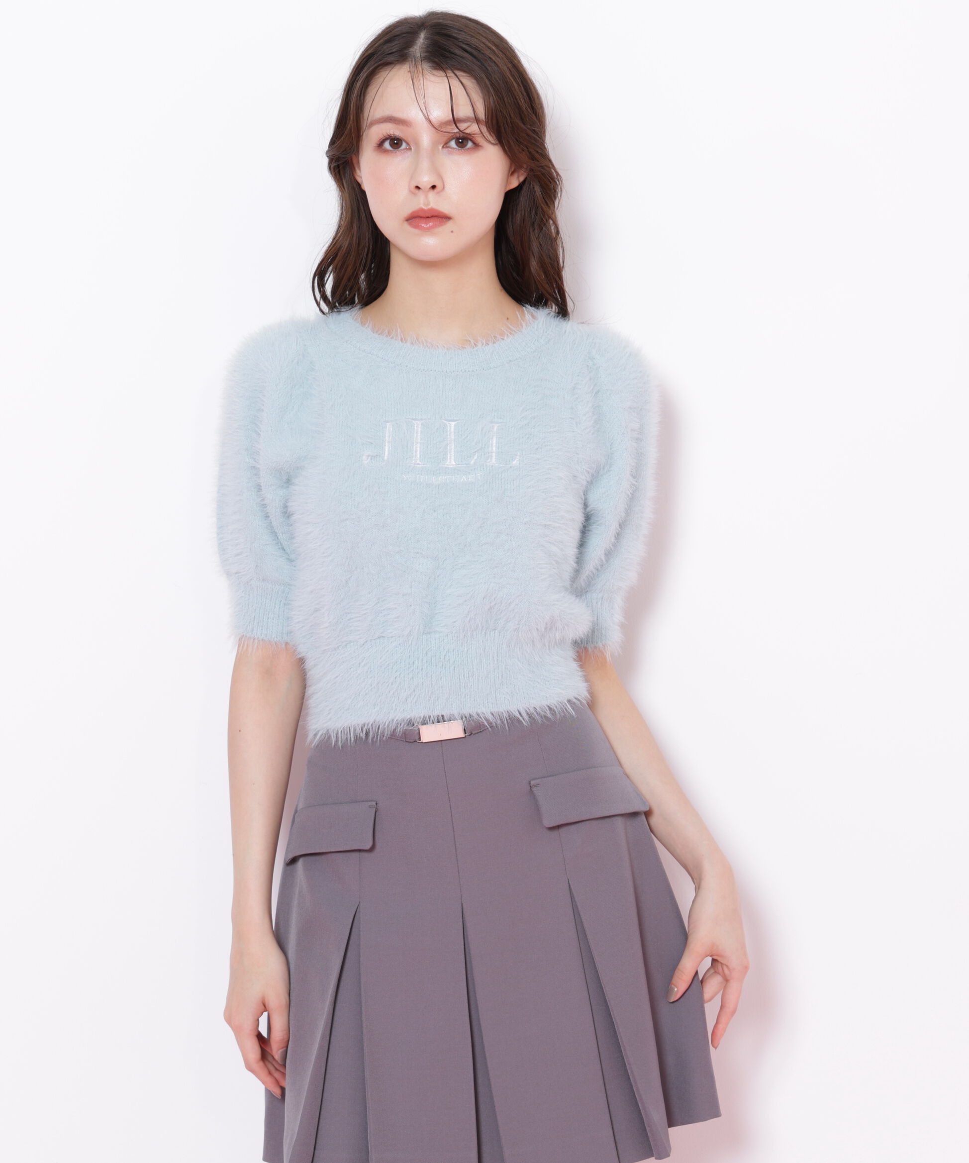  「ロゴ刺繍シャギーニット」|ニット・セーター|