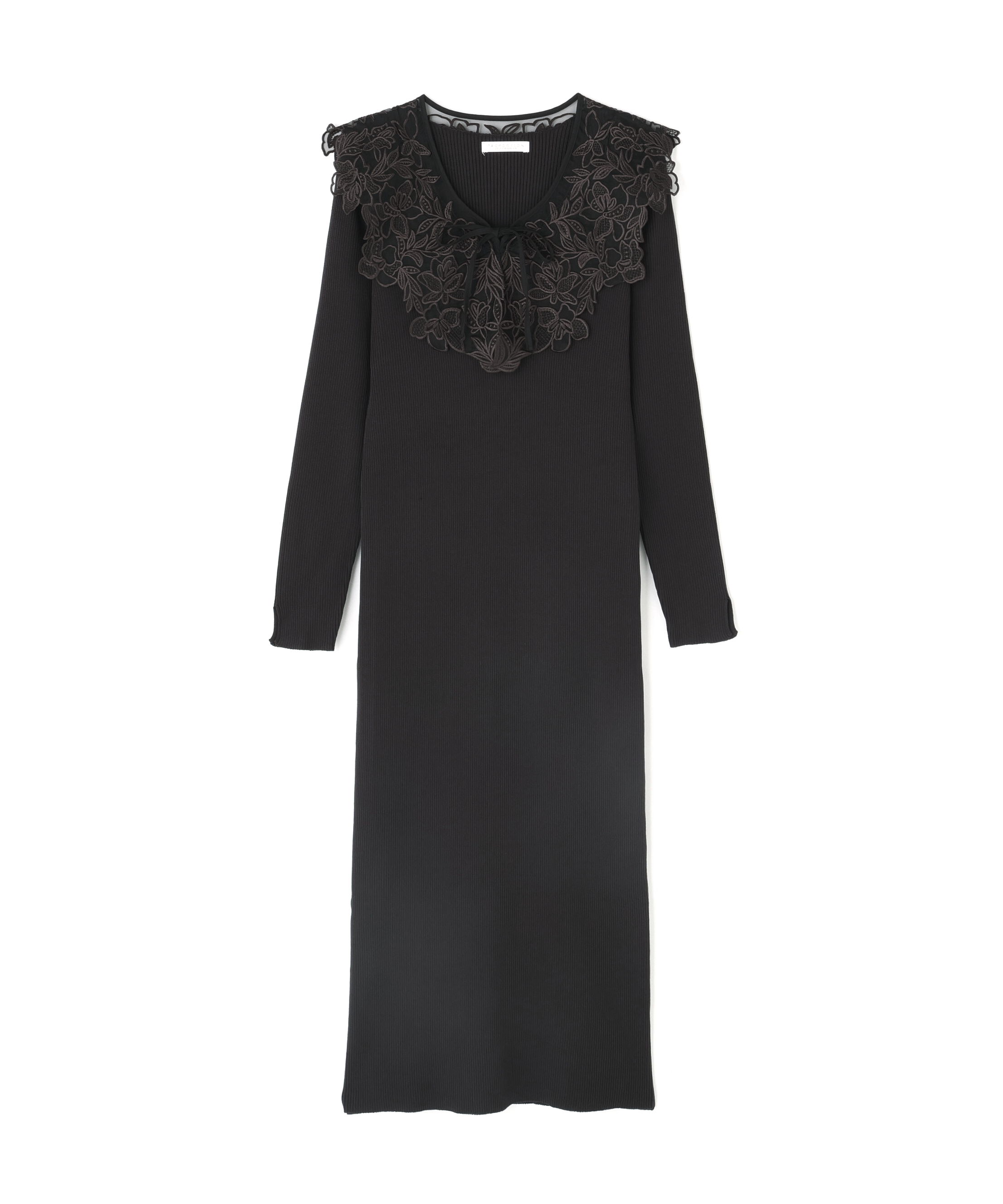 PROPORTION BODY DRESSING「ケープ風レース付きニットワンピース 25AW」|ワンピース|