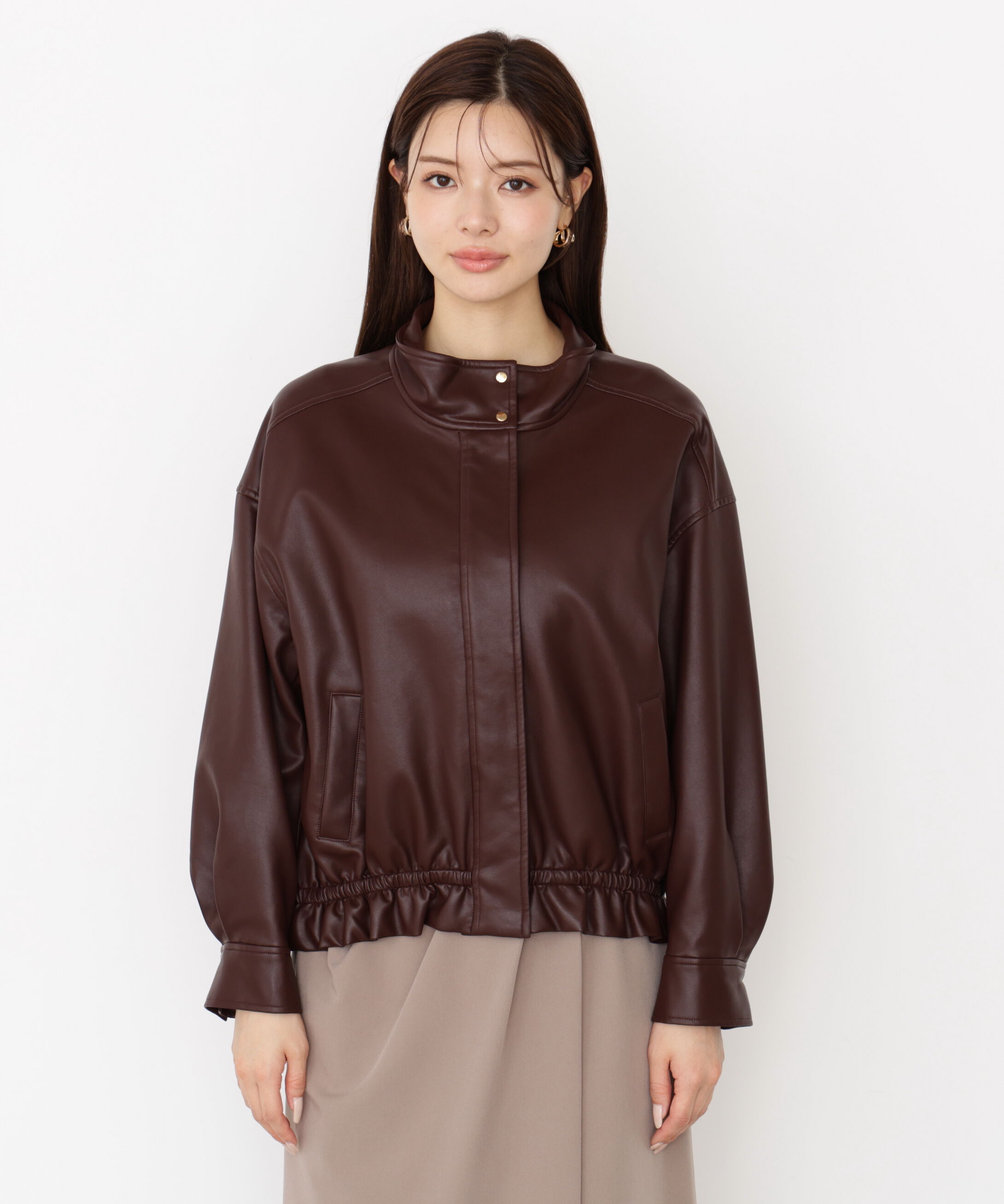 PROPORTION BODY DRESSING「合皮ドロストブルゾン 25AW」|ブルゾン・スタジャン|