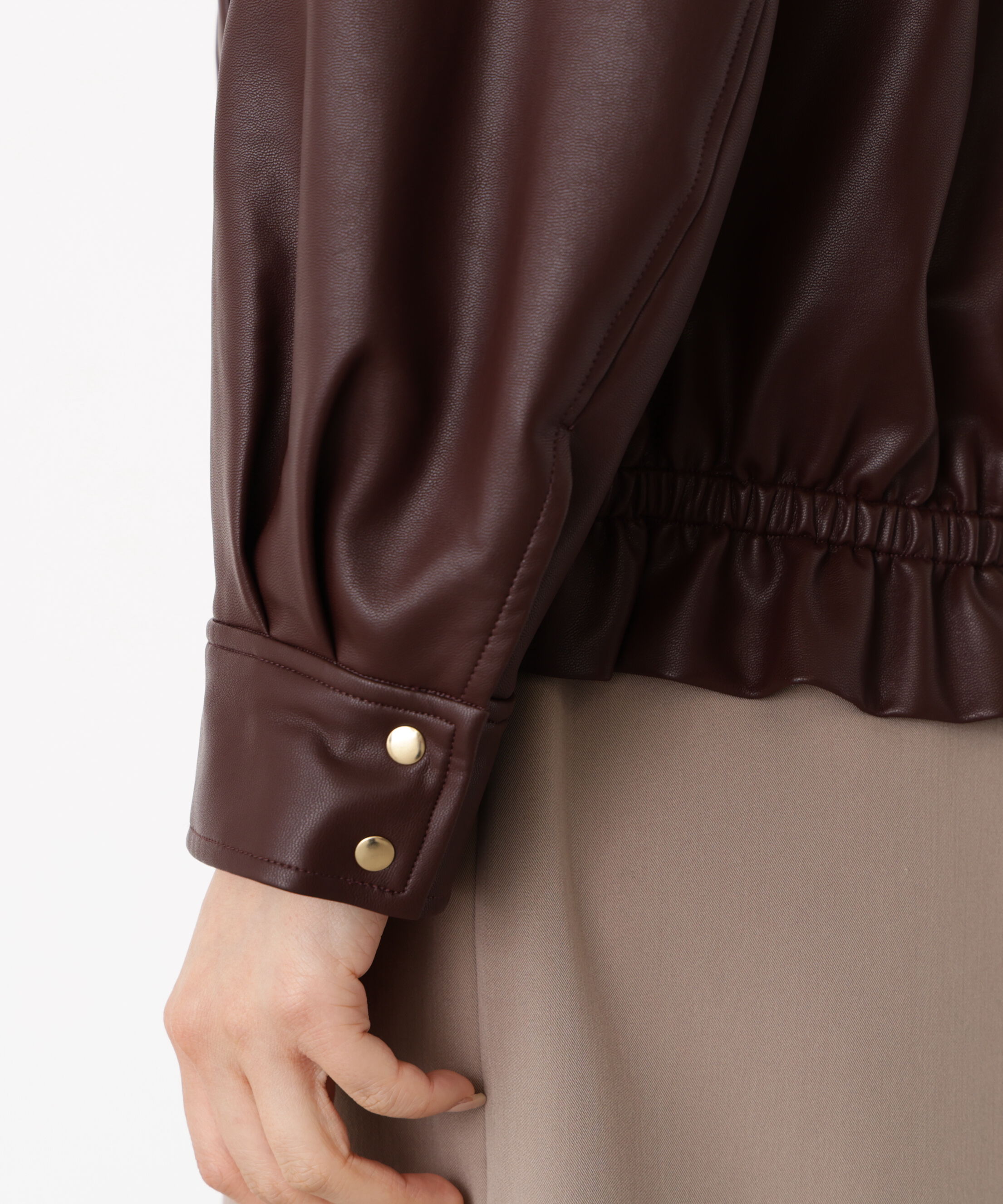 PROPORTION BODY DRESSING「合皮ドロストブルゾン 25AW」|ブルゾン・スタジャン|