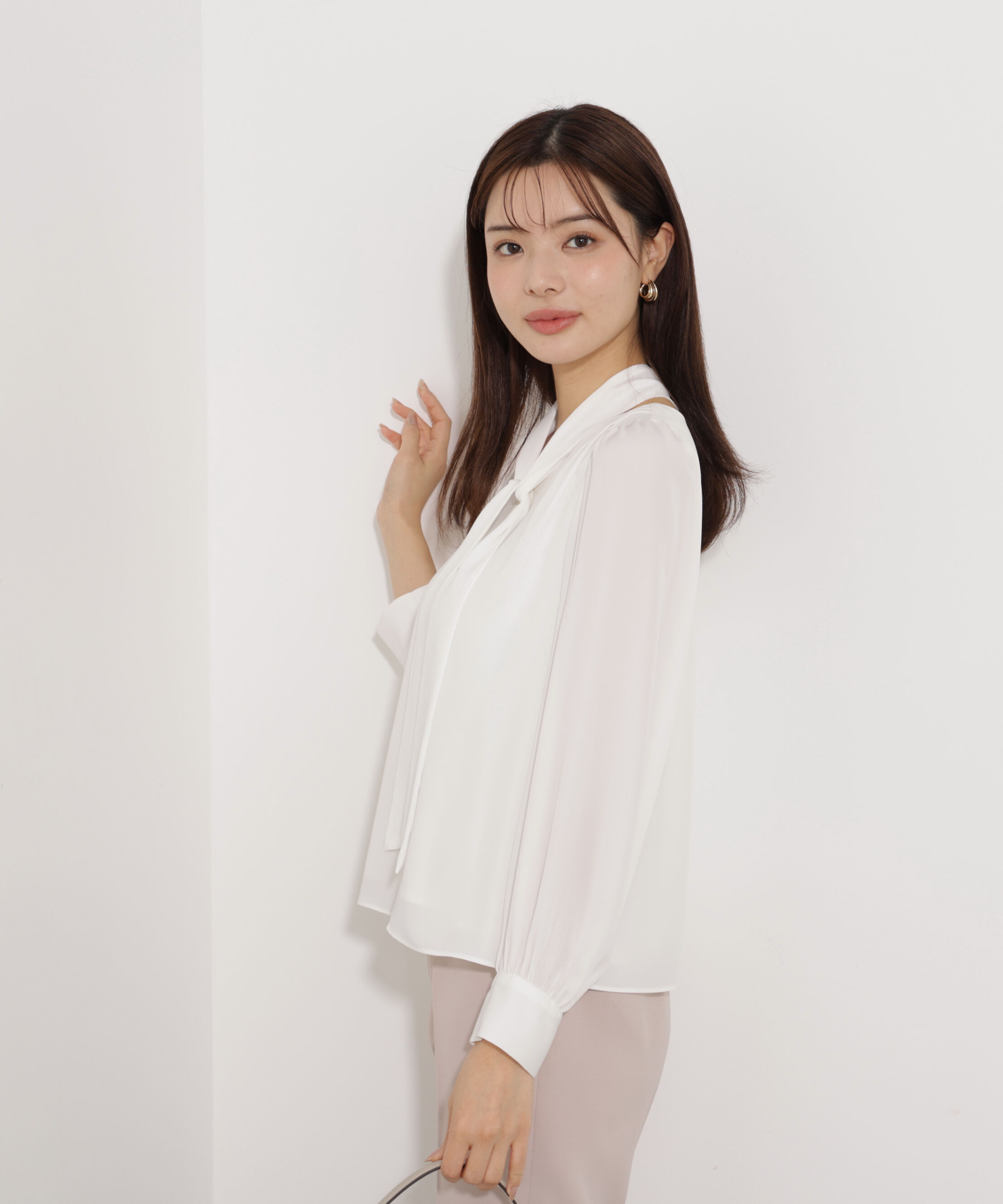 PROPORTION BODY DRESSING「＜ウォッシャブル＞2wayリボンタック付きブラウス」|シャツ・ブラウス|