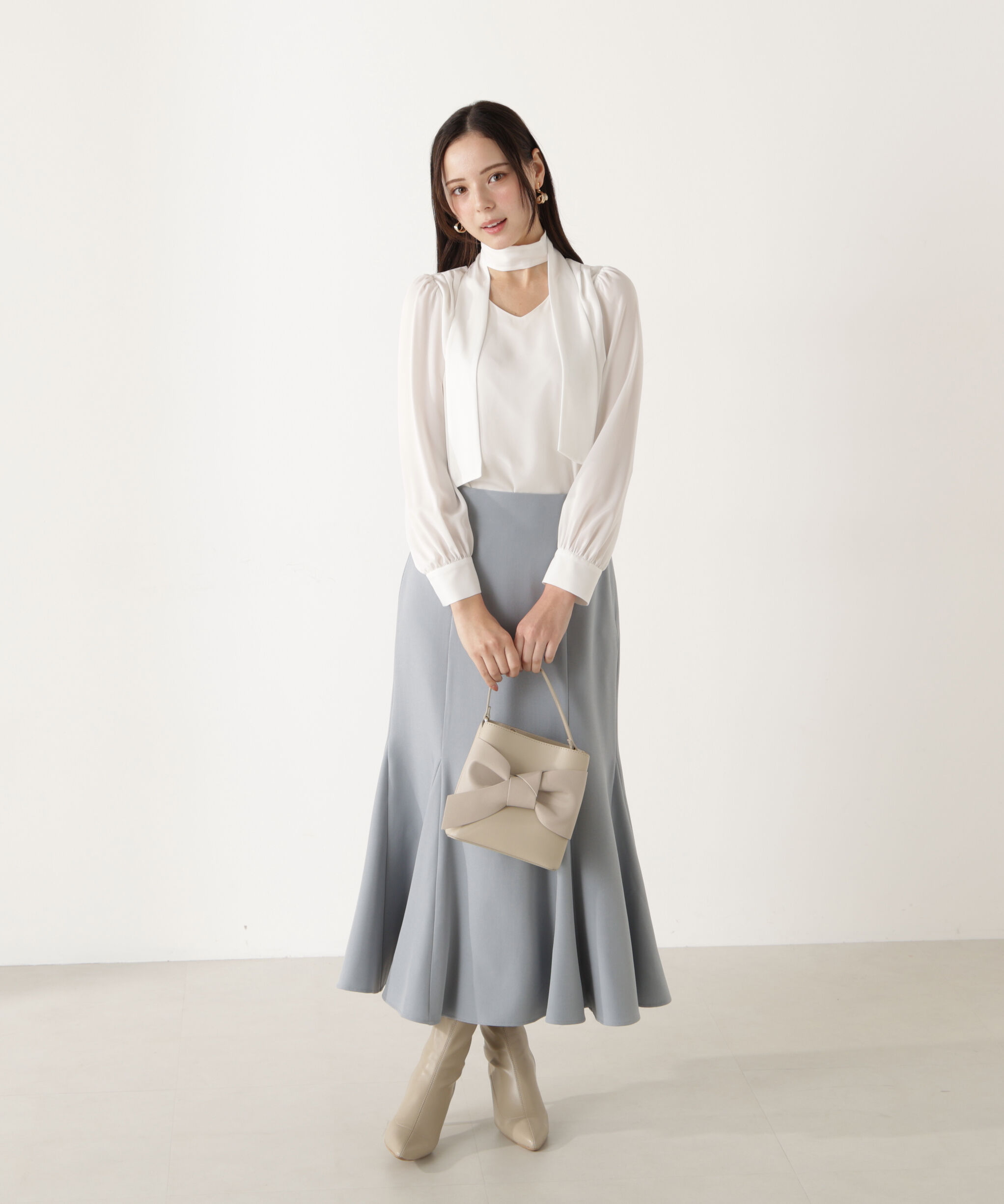 PROPORTION BODY DRESSING「＜ウォッシャブル＞2wayリボンタック付きブラウス」|シャツ・ブラウス|