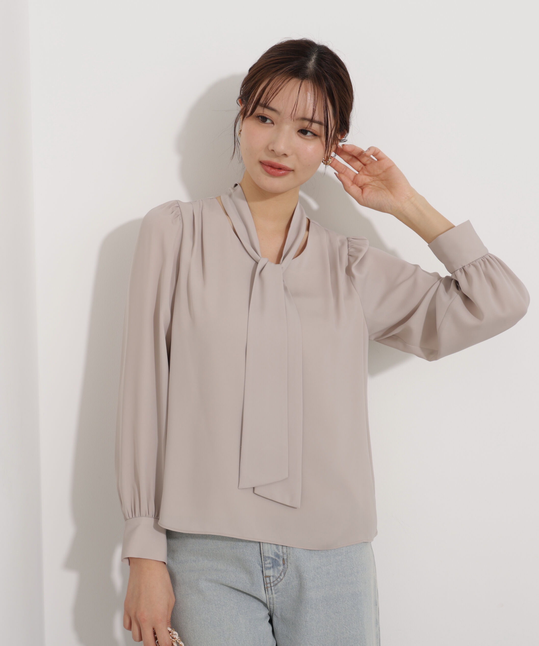 PROPORTION BODY DRESSING「＜ウォッシャブル＞2wayリボンタック付きブラウス」|シャツ・ブラウス|