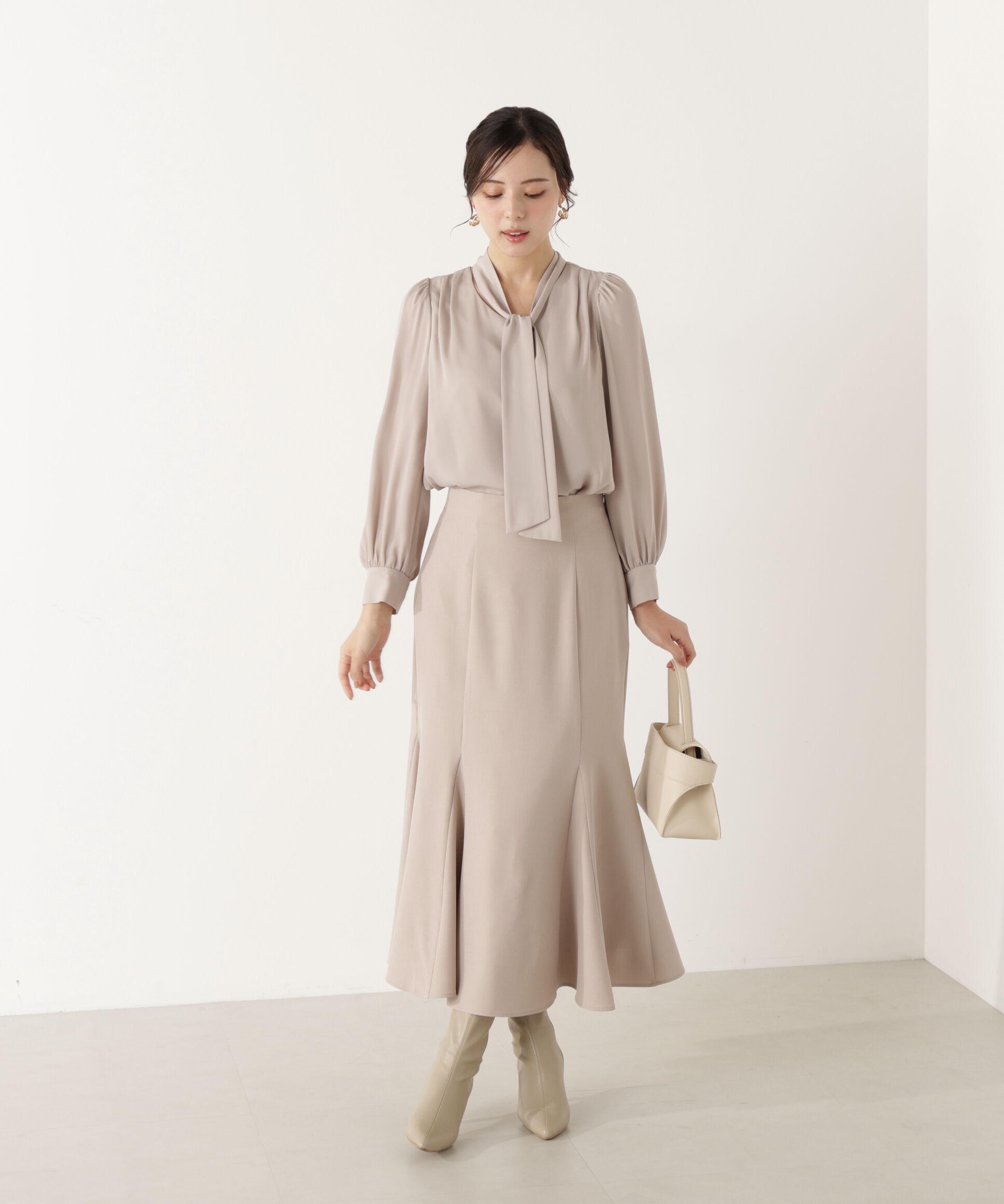 PROPORTION BODY DRESSING「＜ウォッシャブル＞2wayリボンタック付きブラウス」|シャツ・ブラウス|