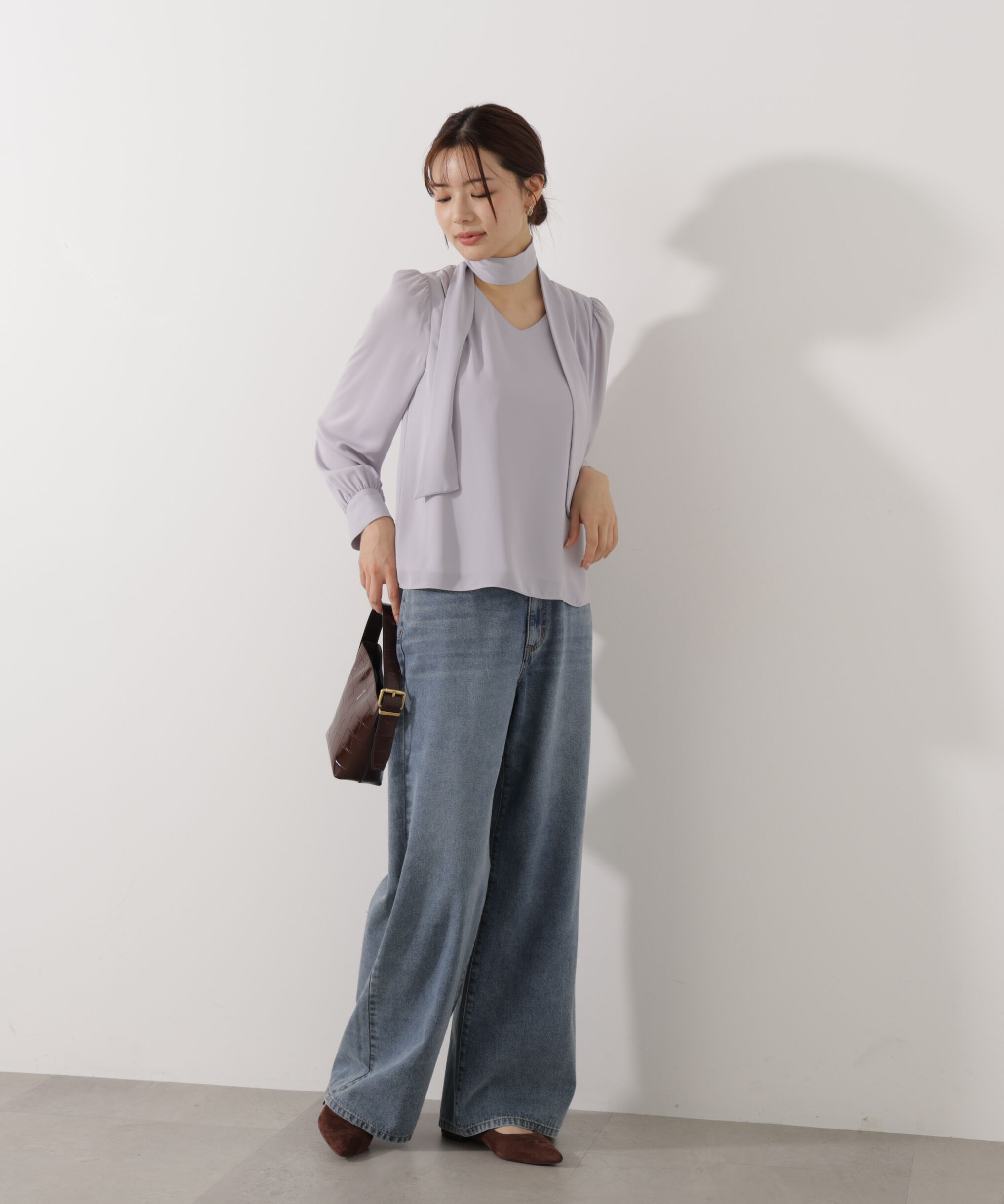PROPORTION BODY DRESSING「＜ウォッシャブル＞2wayリボンタック付きブラウス」|シャツ・ブラウス|