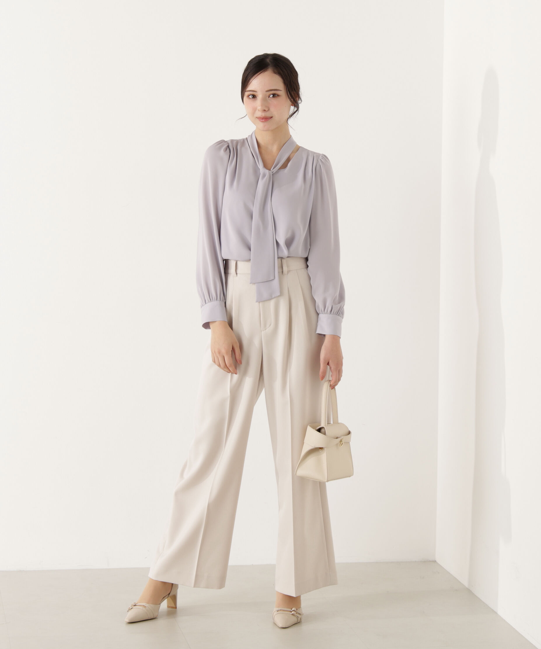 PROPORTION BODY DRESSING「＜ウォッシャブル＞2wayリボンタック付きブラウス」|シャツ・ブラウス|