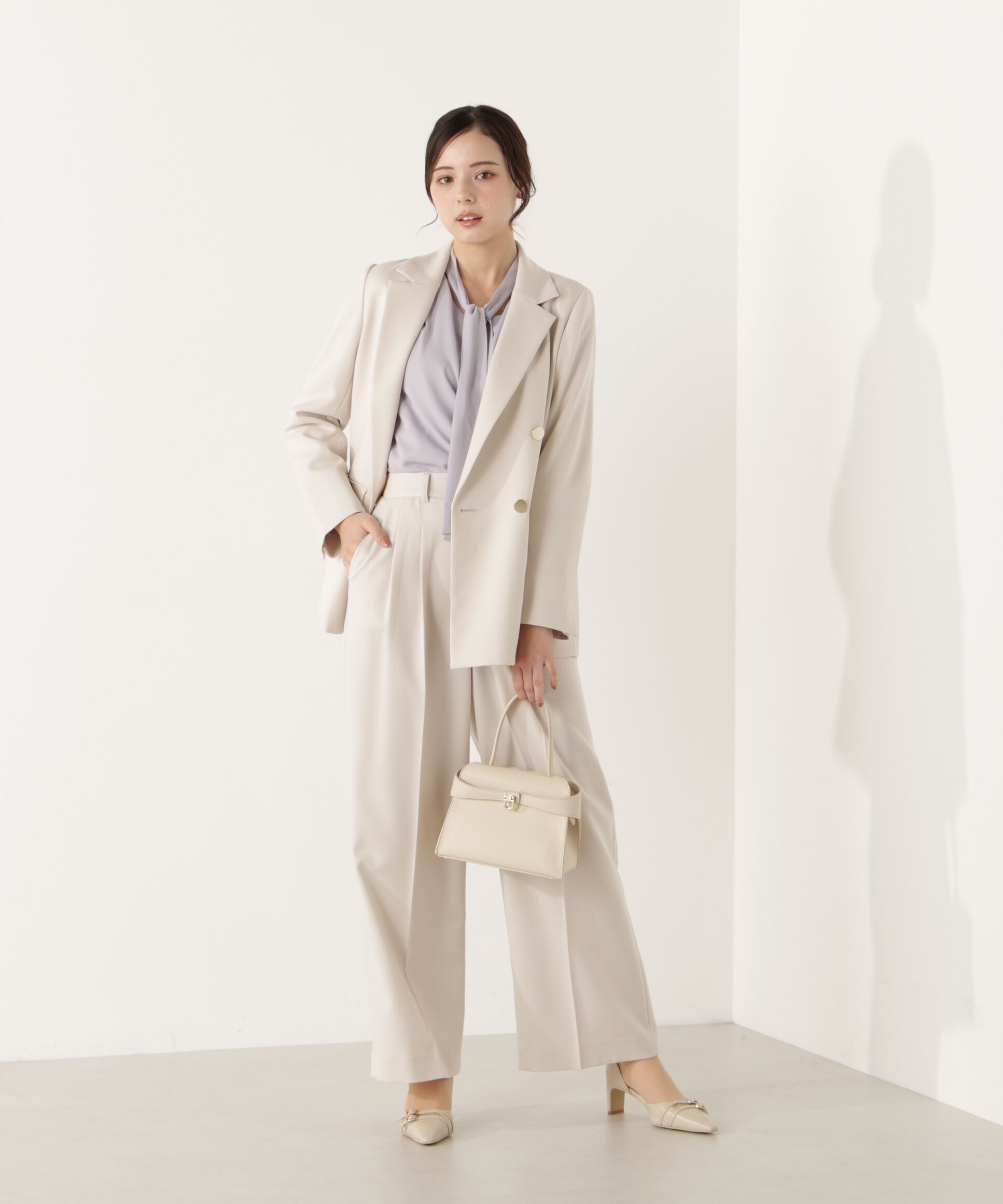 PROPORTION BODY DRESSING「＜ウォッシャブル＞2wayリボンタック付きブラウス」|シャツ・ブラウス|