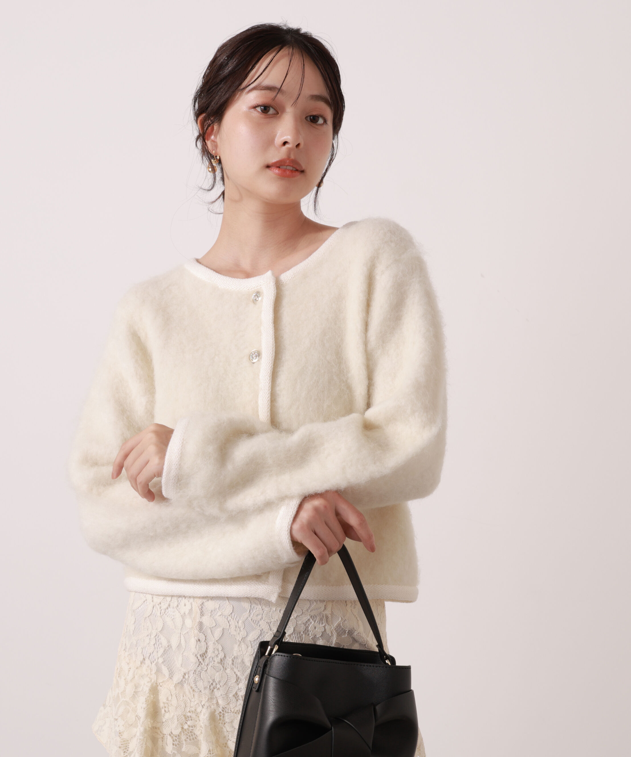 PROPORTION BODY DRESSING「シャギーニットジャケット」|カーディガン|