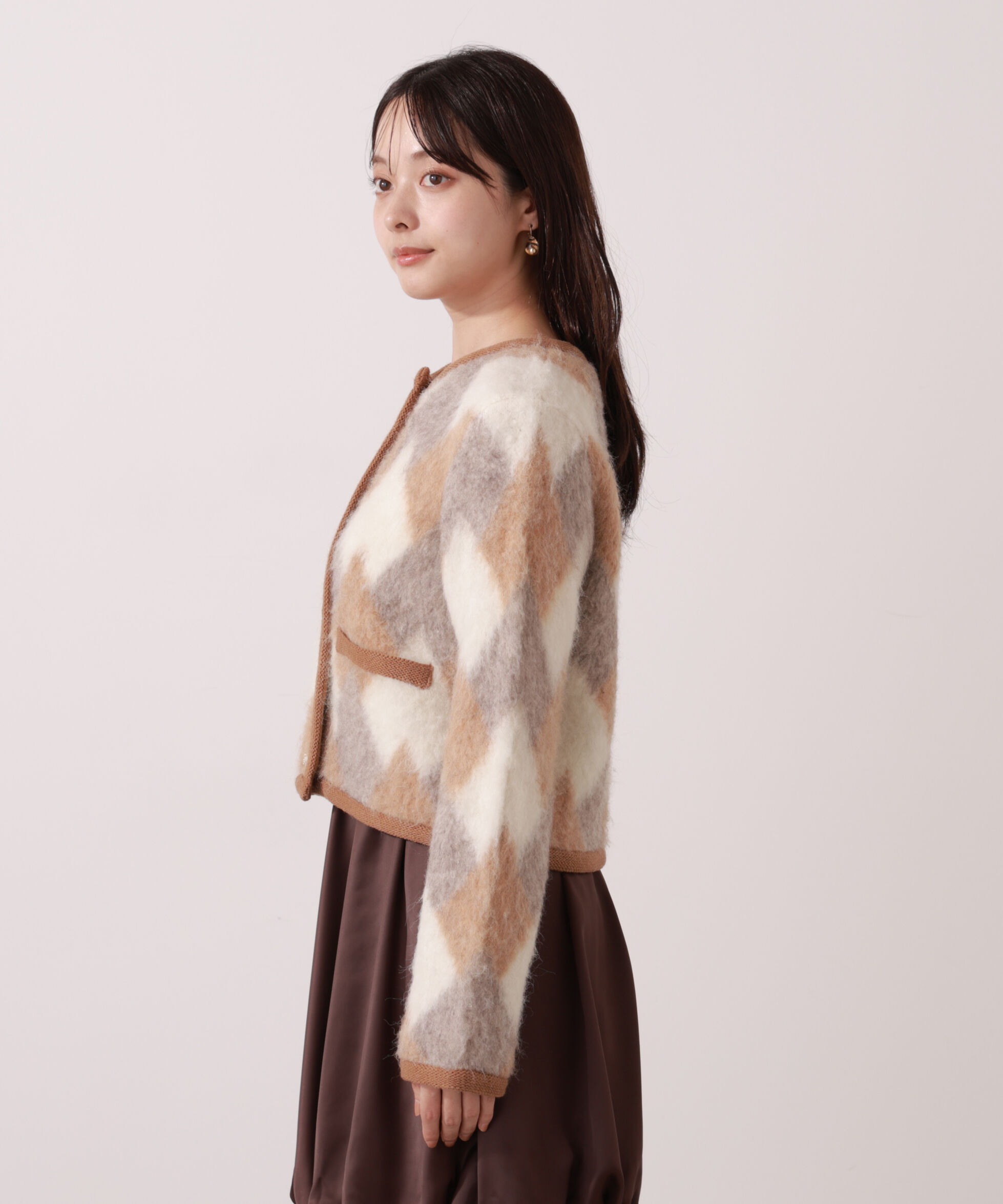 PROPORTION BODY DRESSING「シャギーニットジャケット」|カーディガン|