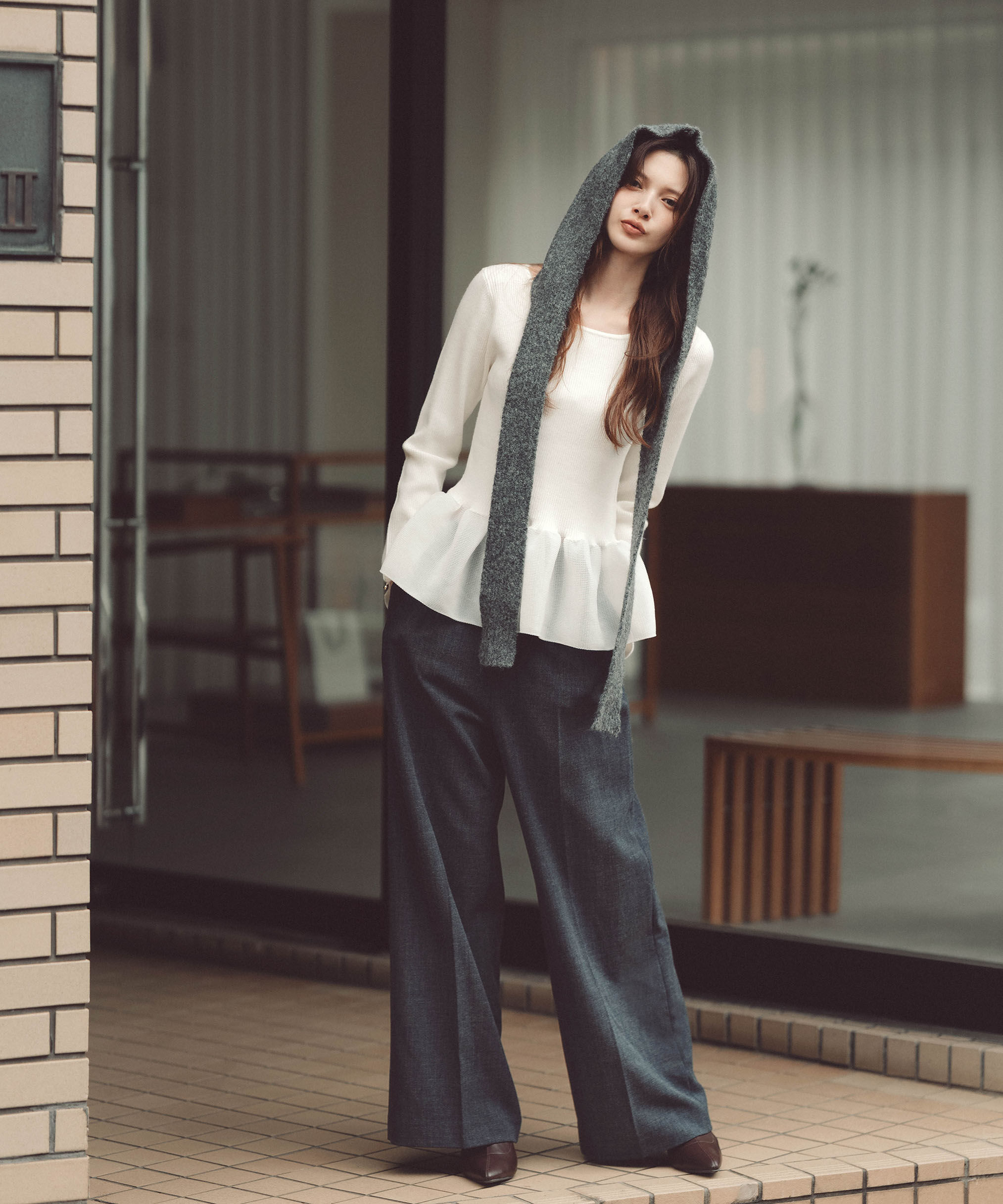 PROPORTION BODY DRESSING「フロント釦2wayワイドパンツ 25AW」|その他|