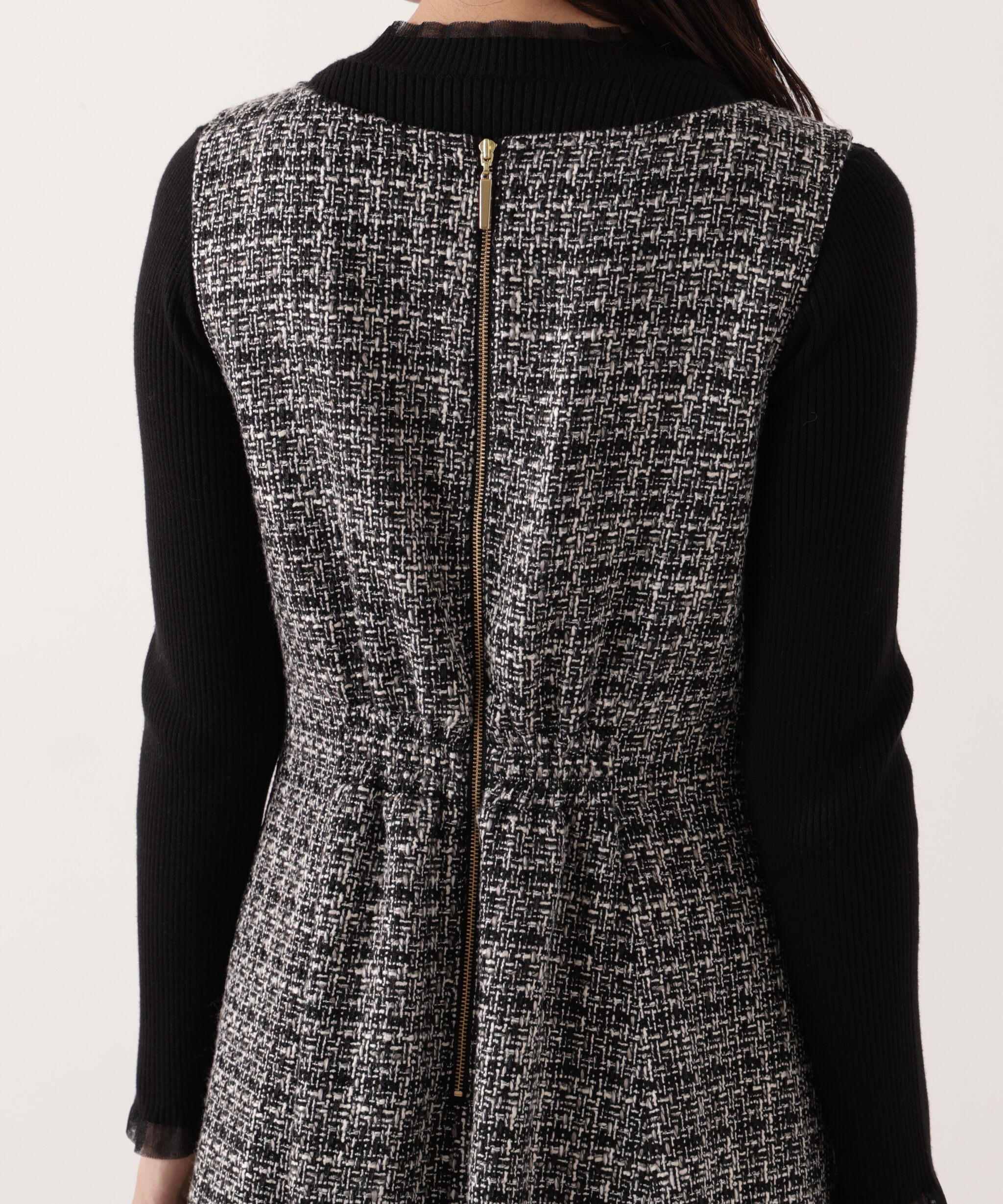 PROPORTION BODY DRESSING「ミックスツイードロングジャンスカ  25AW」|ワンピース|