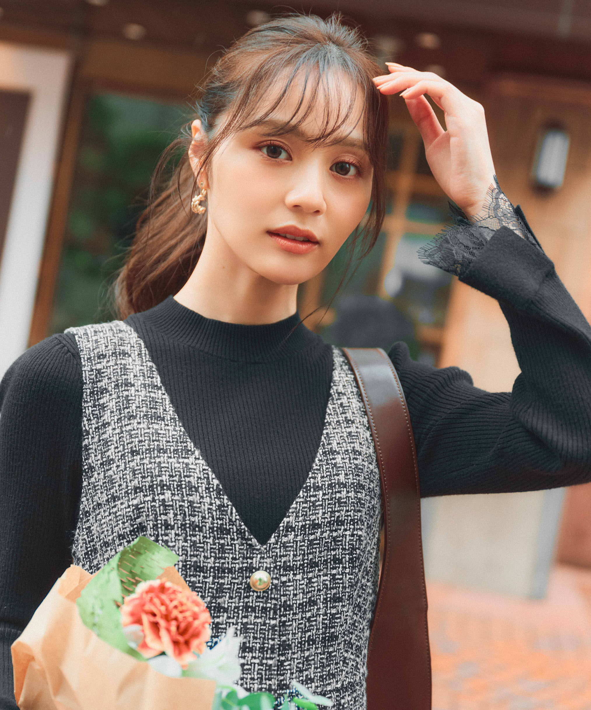 PROPORTION BODY DRESSING「ミックスツイードロングジャンスカ  25AW」|ワンピース|