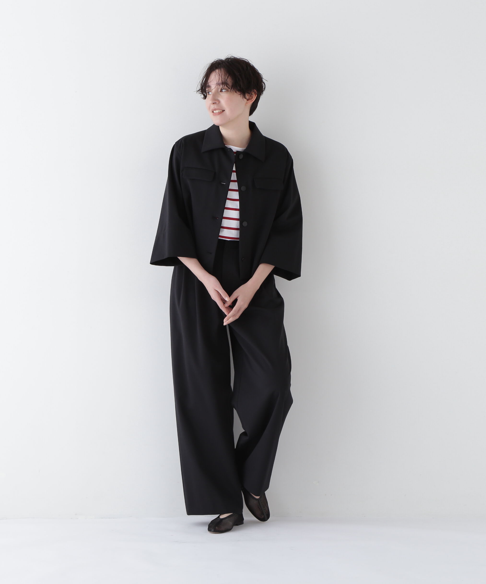  「◆コットンナイロンポンチSTブラウス」|シャツ・ブラウス|