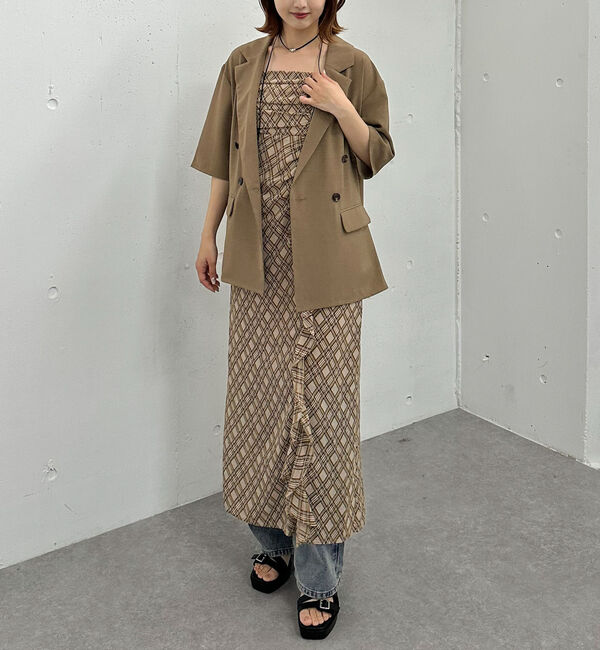 archives「ハーフスリーブ麻調テーラードジャケット」|テーラードジャケット|