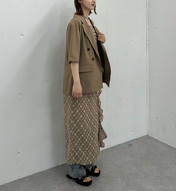 archives「ハーフスリーブ麻調テーラードジャケット」|テーラードジャケット|