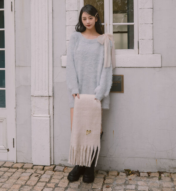 archives「２ｗａｙ肩リボンニットチュニック」|ニット・セーター|