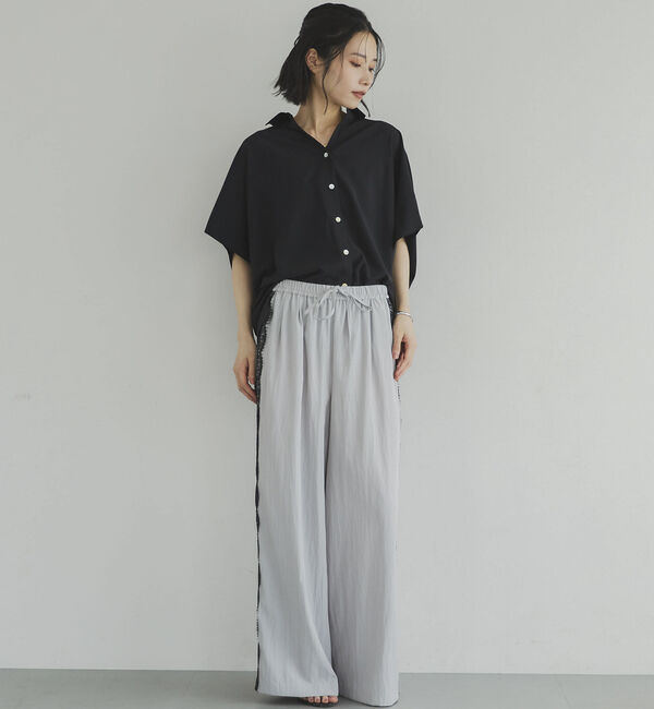 Doux archives「サイドラインレースギャザーパンツ」|チノ|