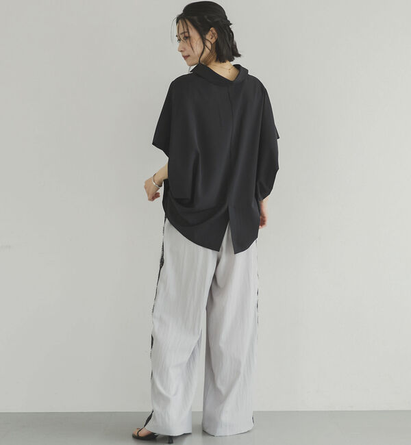 Doux archives「サイドラインレースギャザーパンツ」|チノ|