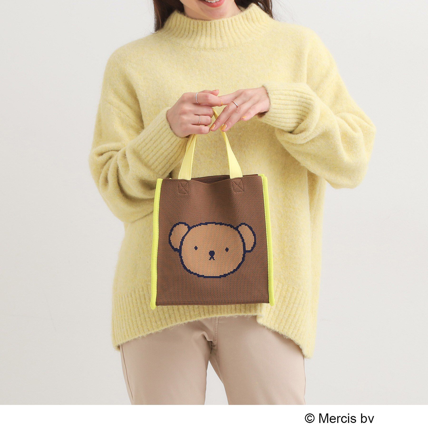 SHOO･LA･RUE「【ミッフィー】ニッティングトート」|トートバッグ|イエロー(031)