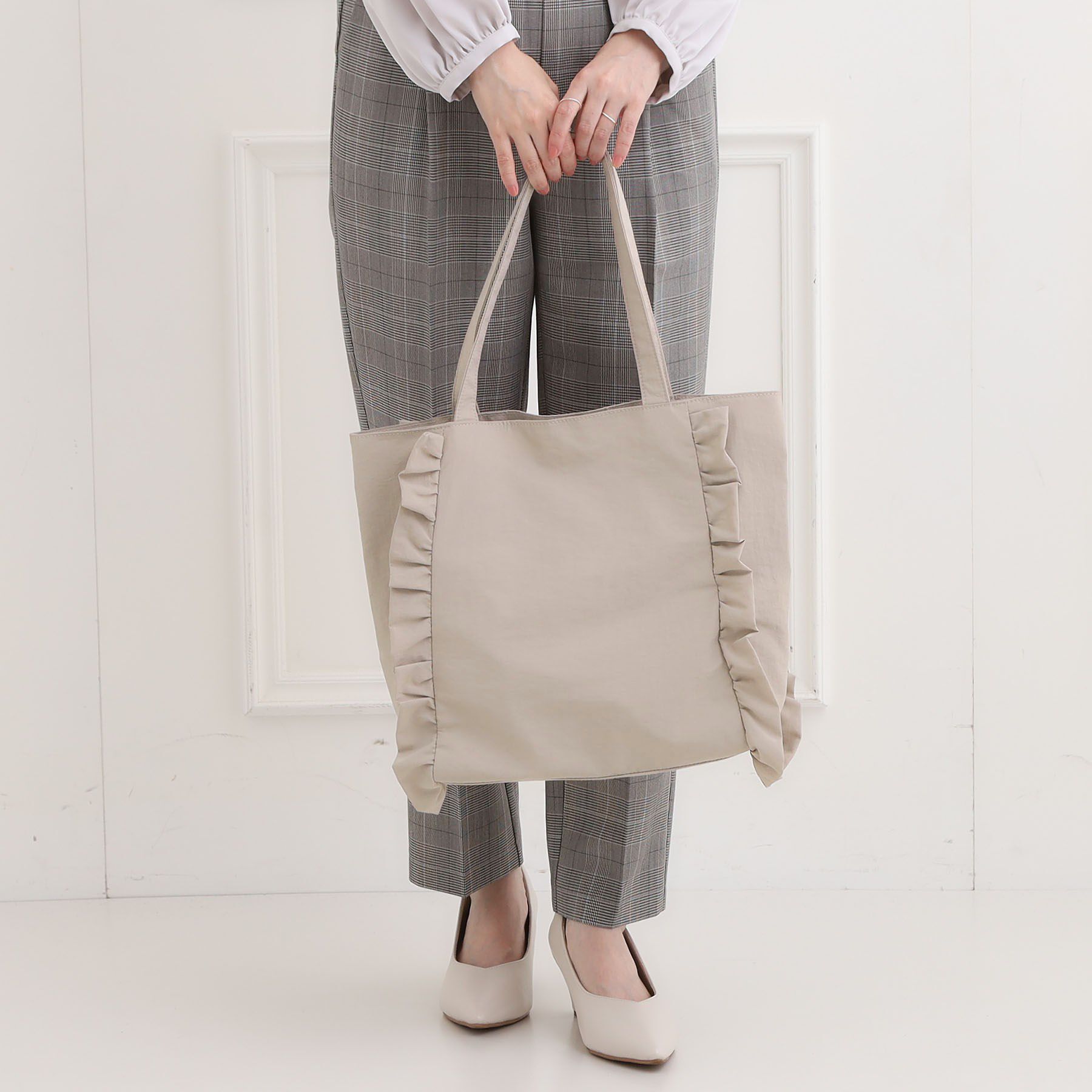 SHOO･LA･RUE「【セレモニー】フリルトートバッグ」|トートバッグ|