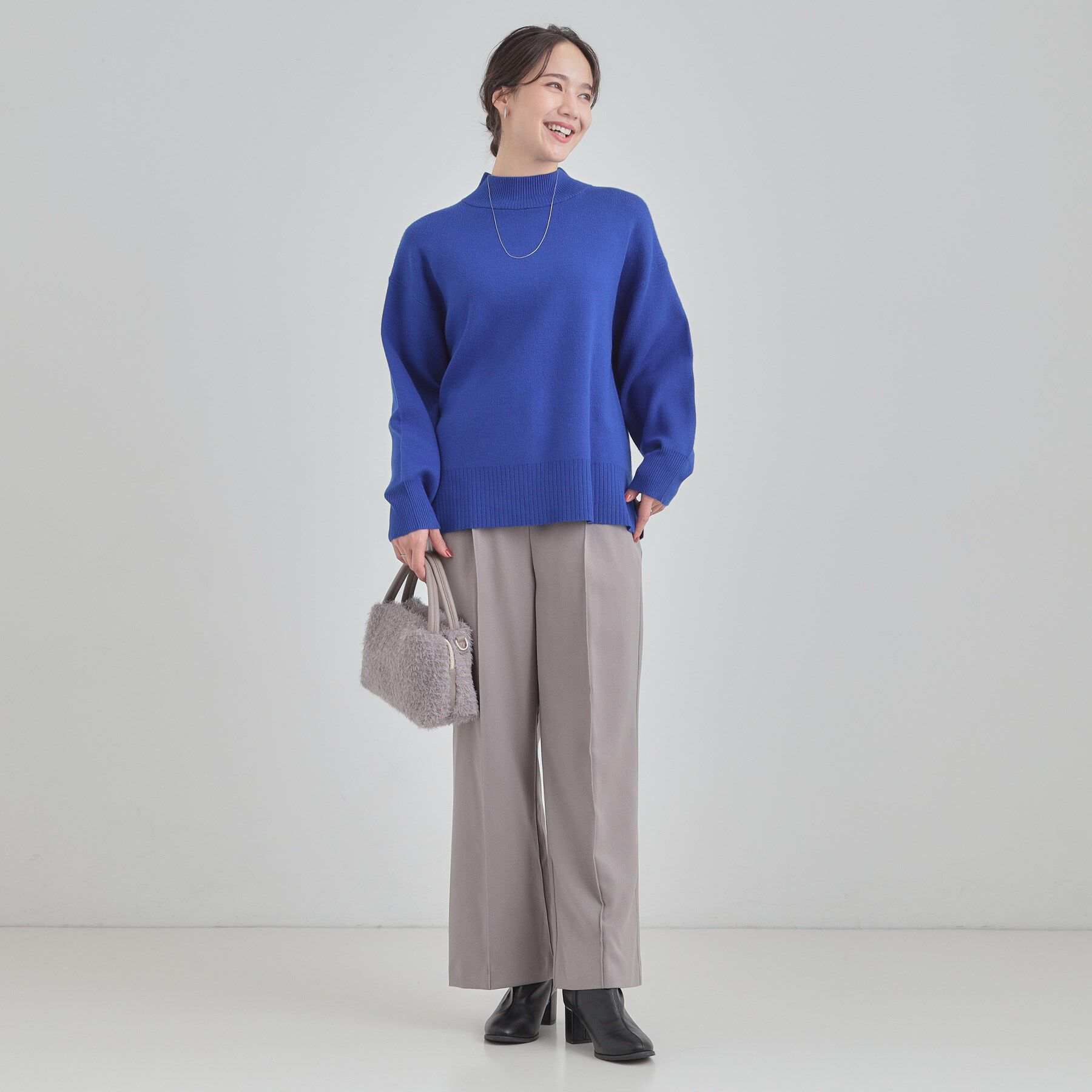 SHOO･LA･RUE「【洗濯機可/S-LL】厚すぎない　ゆったりシンプルもちもちニット」|ニット・セーター|