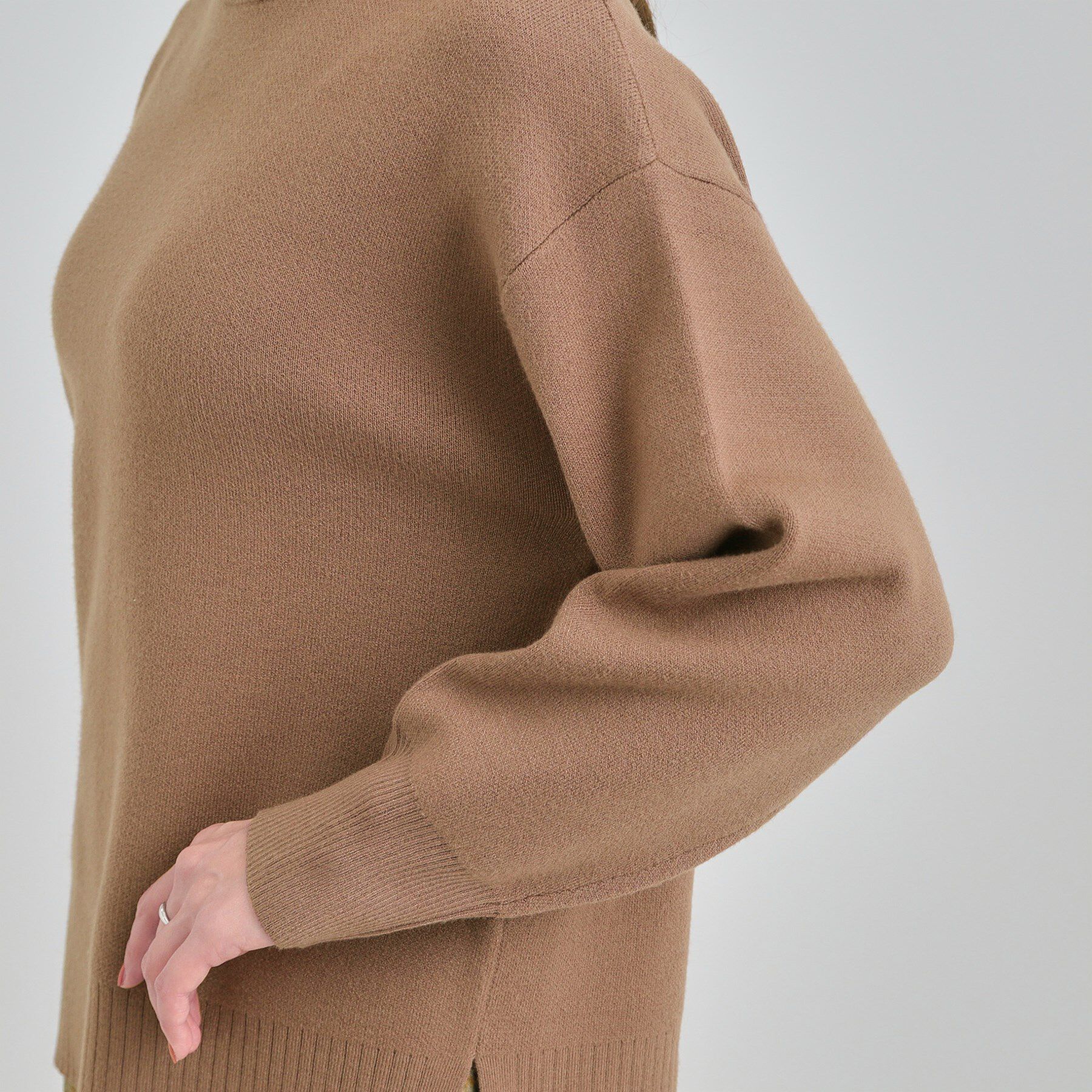 SHOO･LA･RUE「【洗濯機可/S-LL】厚すぎない　ゆったりシンプルもちもちニット」|ニット・セーター|