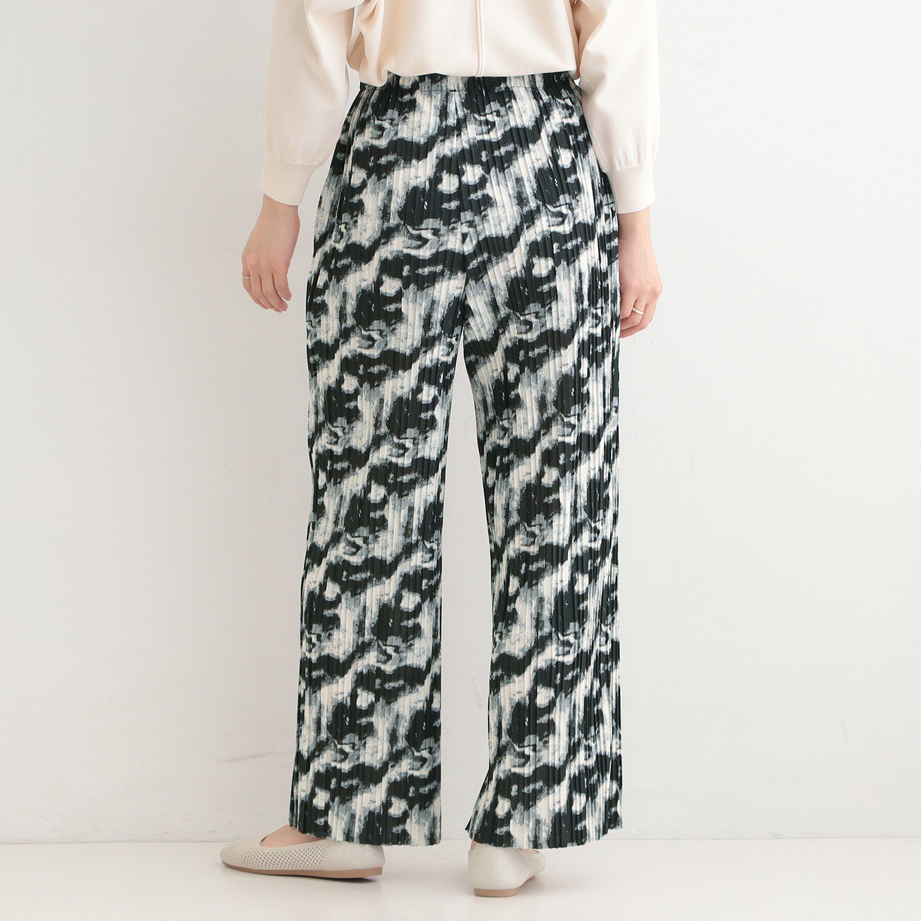 SHOO･LA･RUE「【S-LL/柄が選べる】ウエストゴムでらくちん 大人プリーツイージーパンツ」|その他|