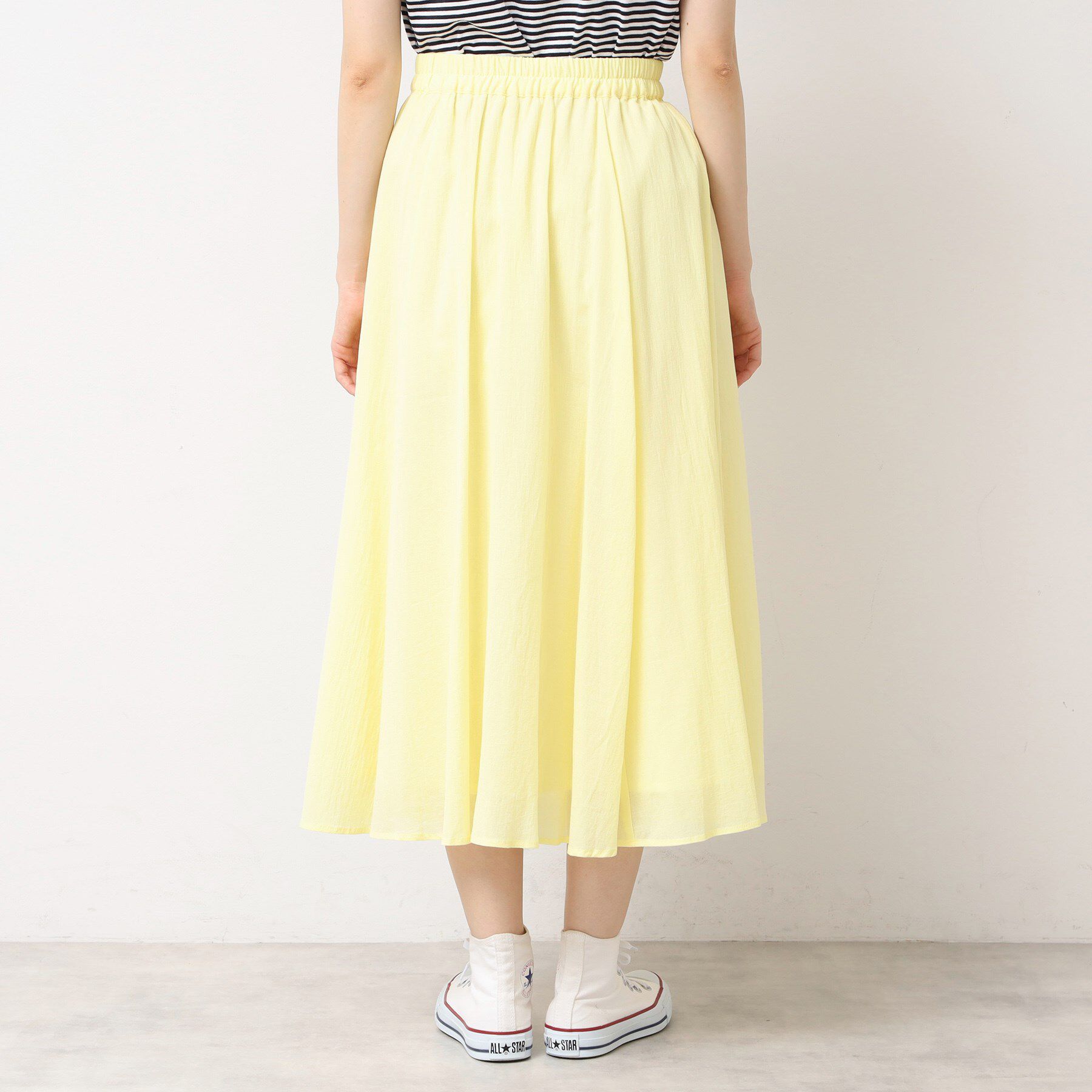 Dessin「【ウエストゴム・洗える】コットンフレアースカート」|スカート|