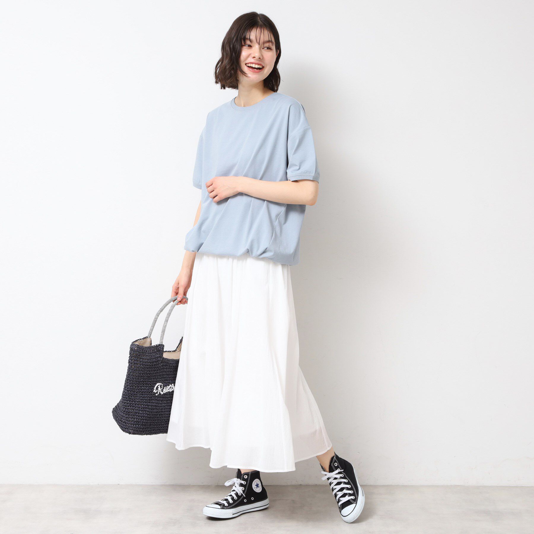 Dessin「【ウエストゴム・洗える】コットンフレアースカート」|スカート|