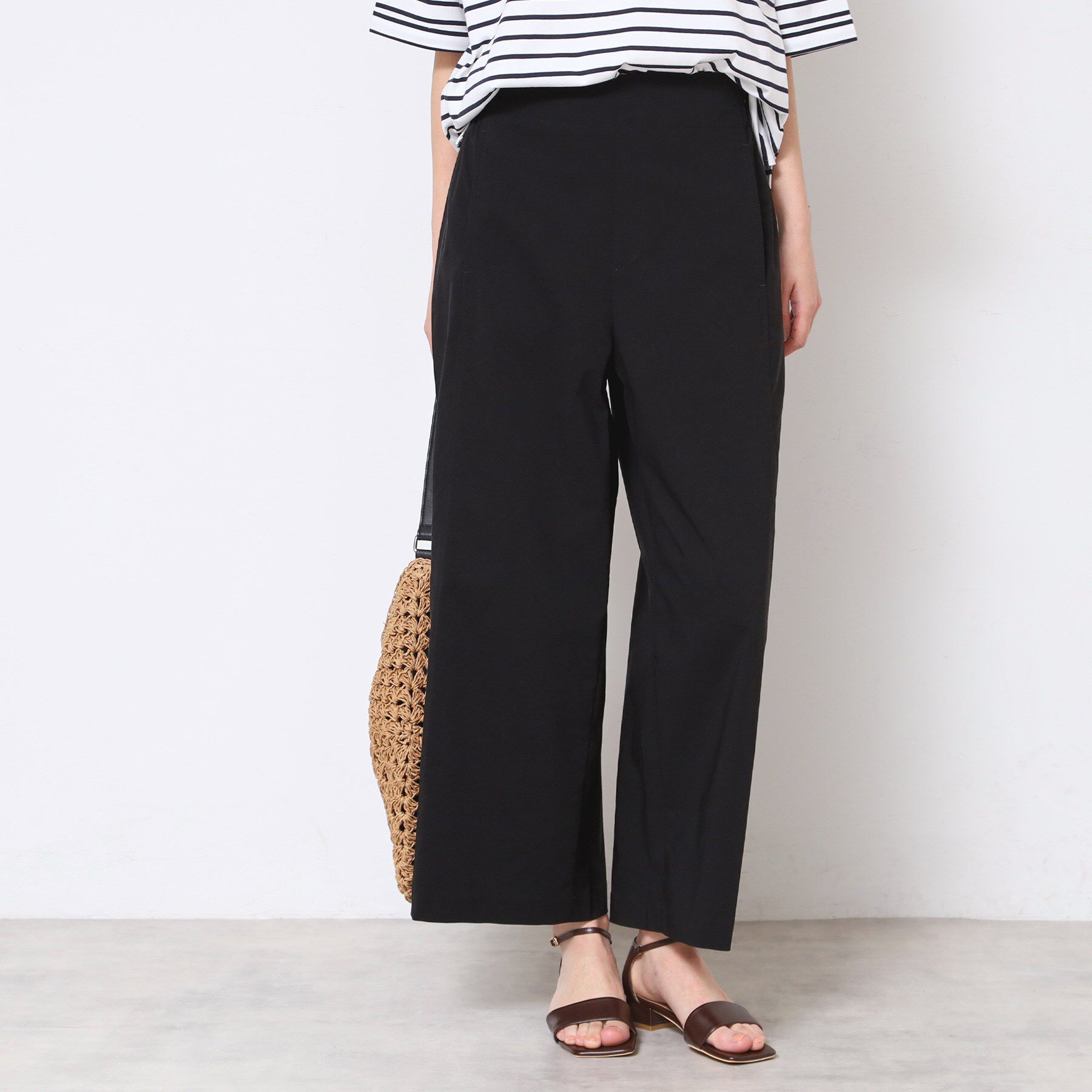 Dessin「【洗える】ストレッチセミワイドパンツ」|その他|ブラック(019)