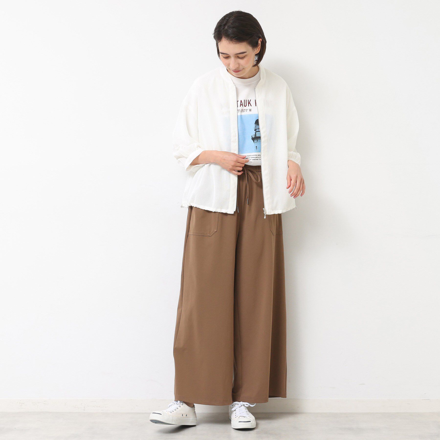 Dessin「【洗える】メッシュシアージャケット」|ブルゾン・スタジャン|