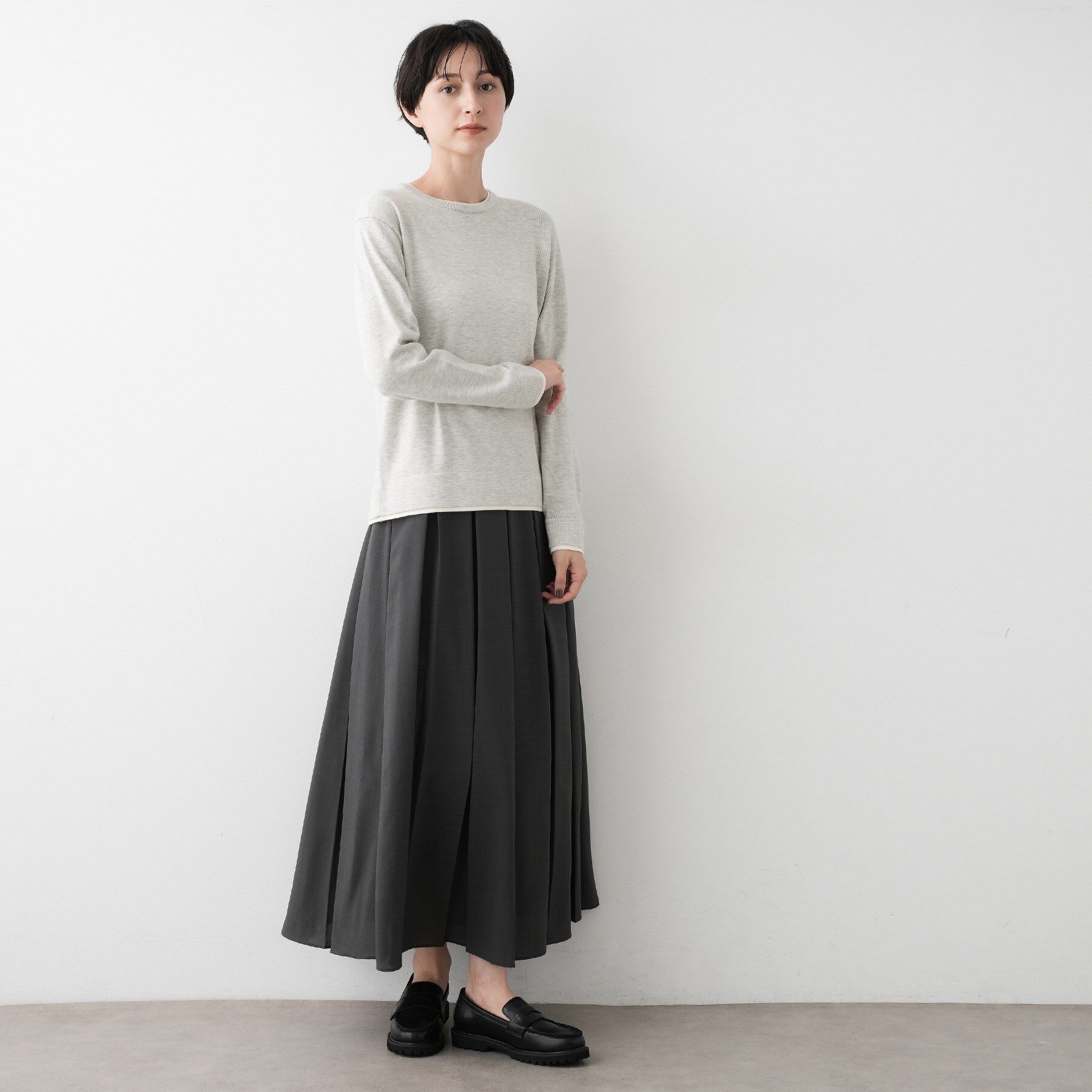 Dessin「【ユニセックス/洗える】バイカラーニット」|ニット・セーター|