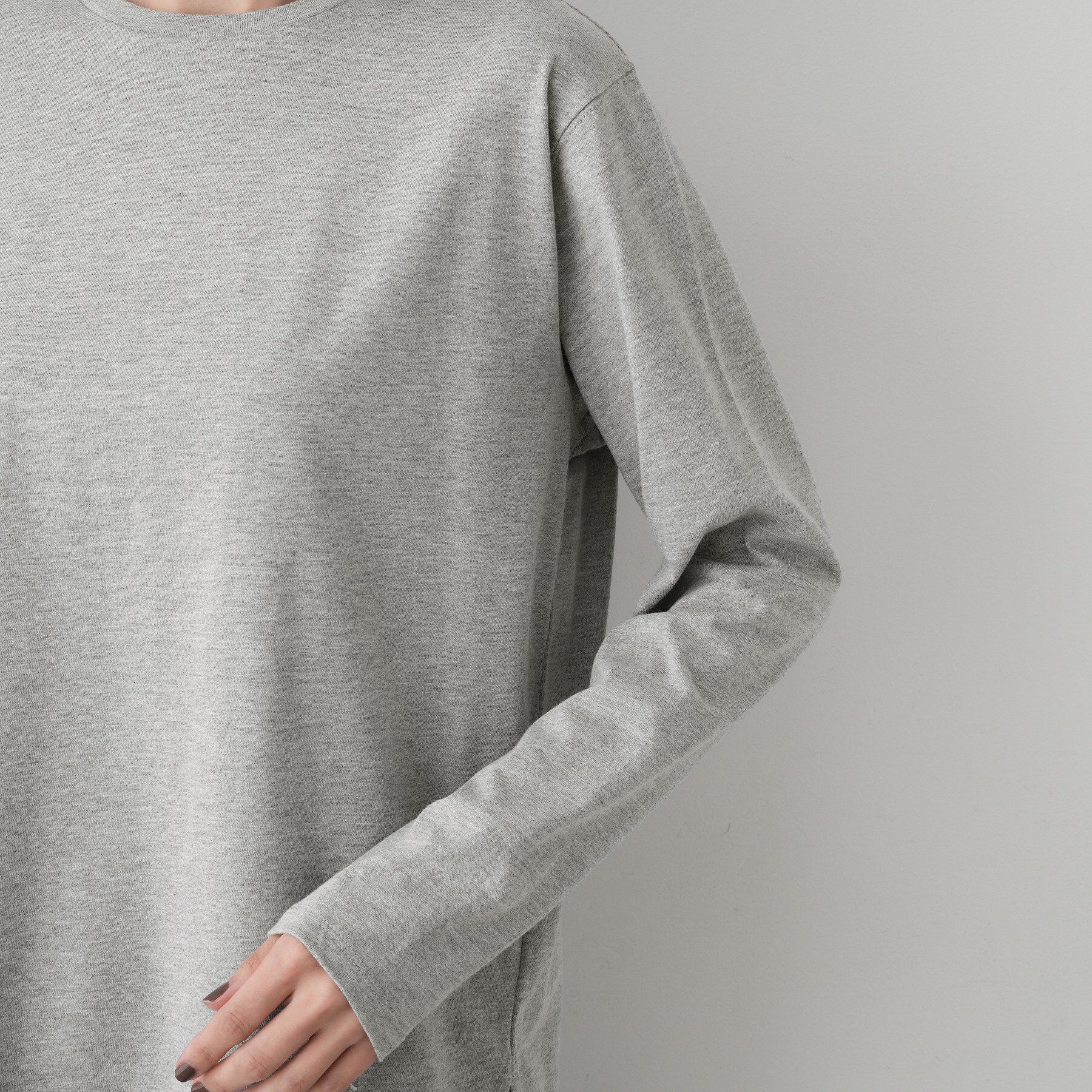 Dessin「【選べる首元デザイン/洗える】クルーネックロングTシャツ」|Tシャツ・カットソー|