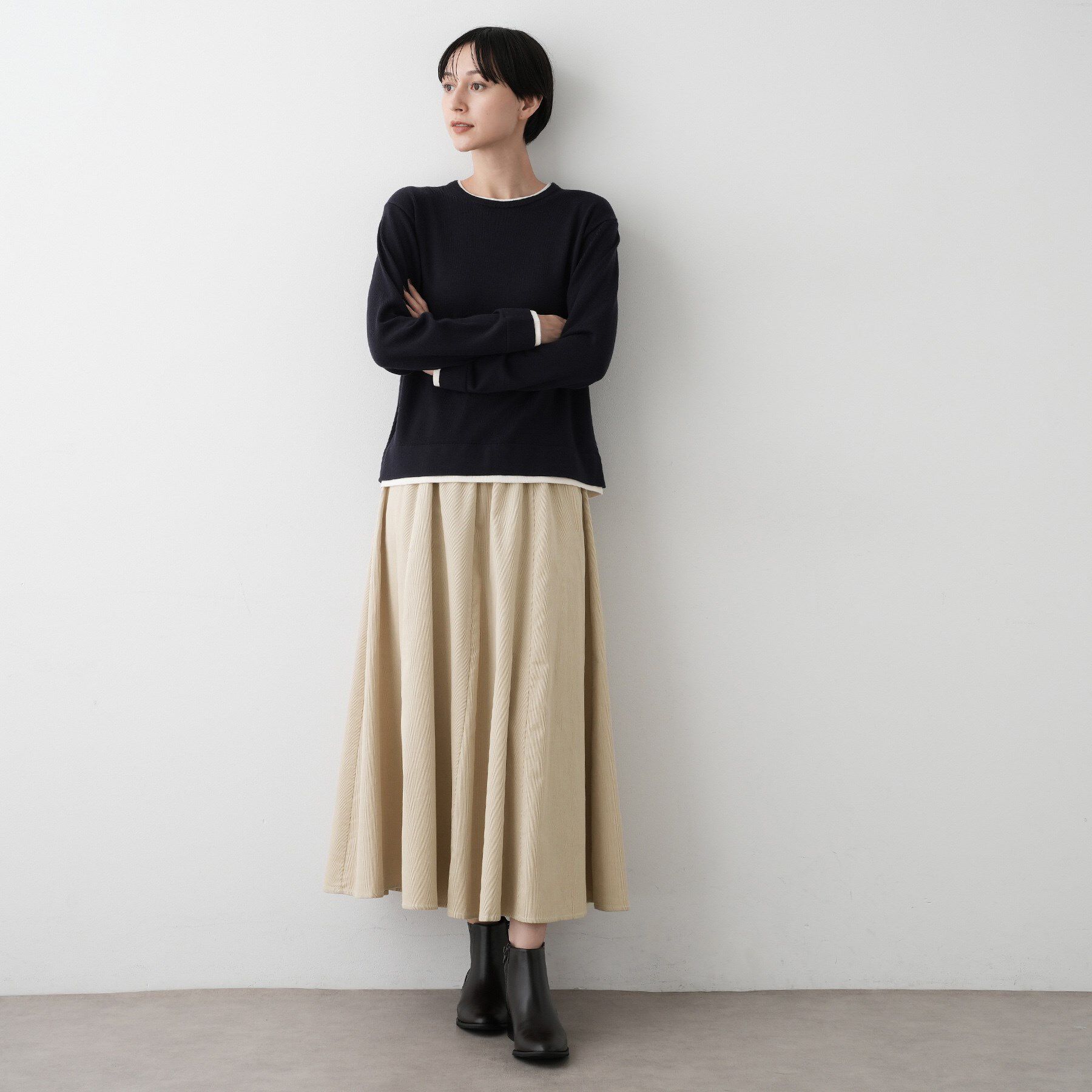 Dessin「【洗える】コーデュロイフレアスカート」|スカート|