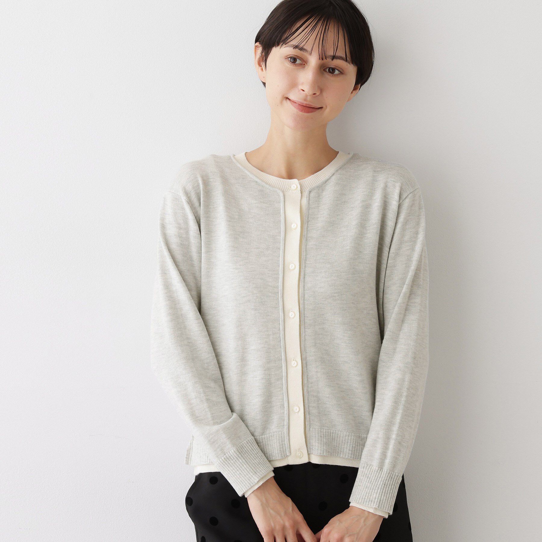 Dessin「【洗える】バイカラーカーディガン」|カーディガン|