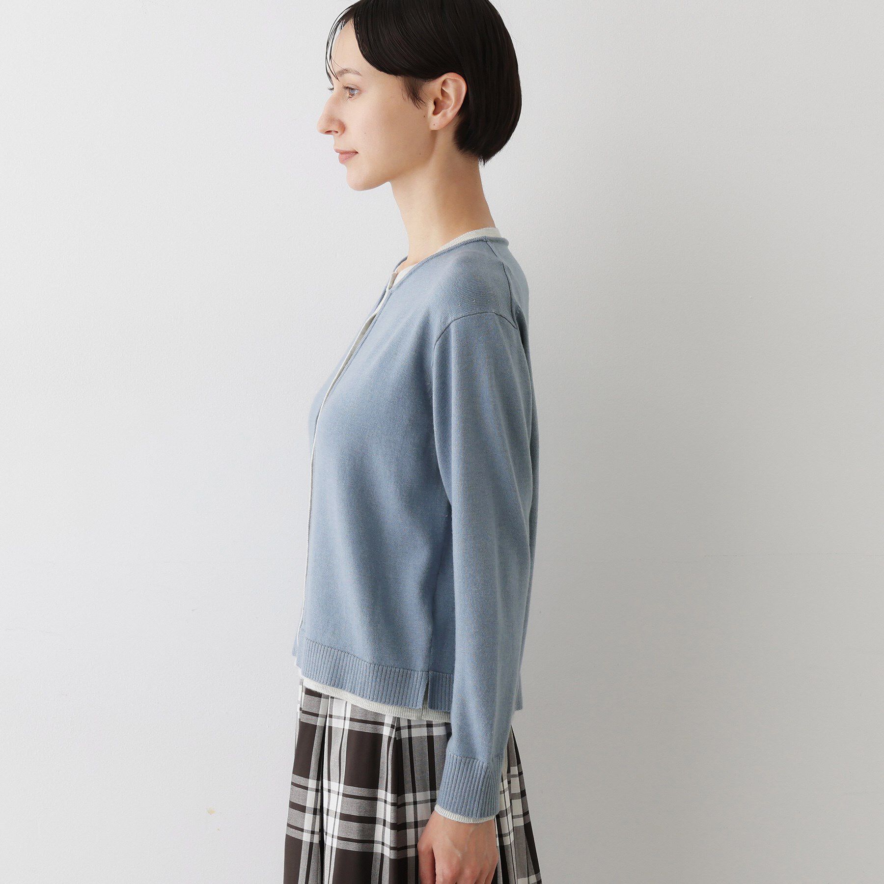 Dessin「【洗える】バイカラーカーディガン」|カーディガン|