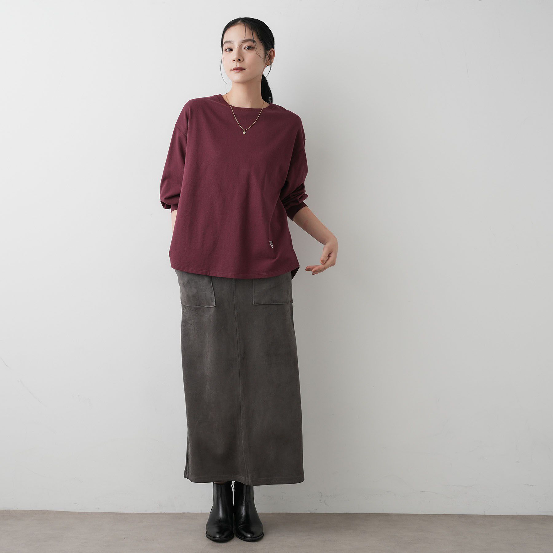 Dessin「【360度可愛い・洗える】バックヘンリーカットソー」|Tシャツ・カットソー|