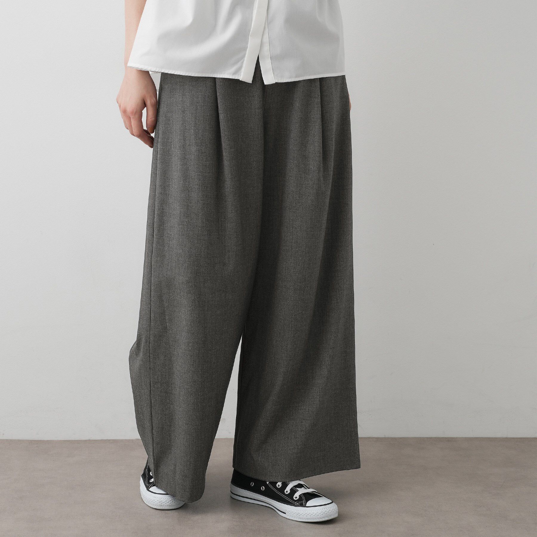 Dessin「【セットアップ可・洗える】ハイウエストタックパンツ」|その他|