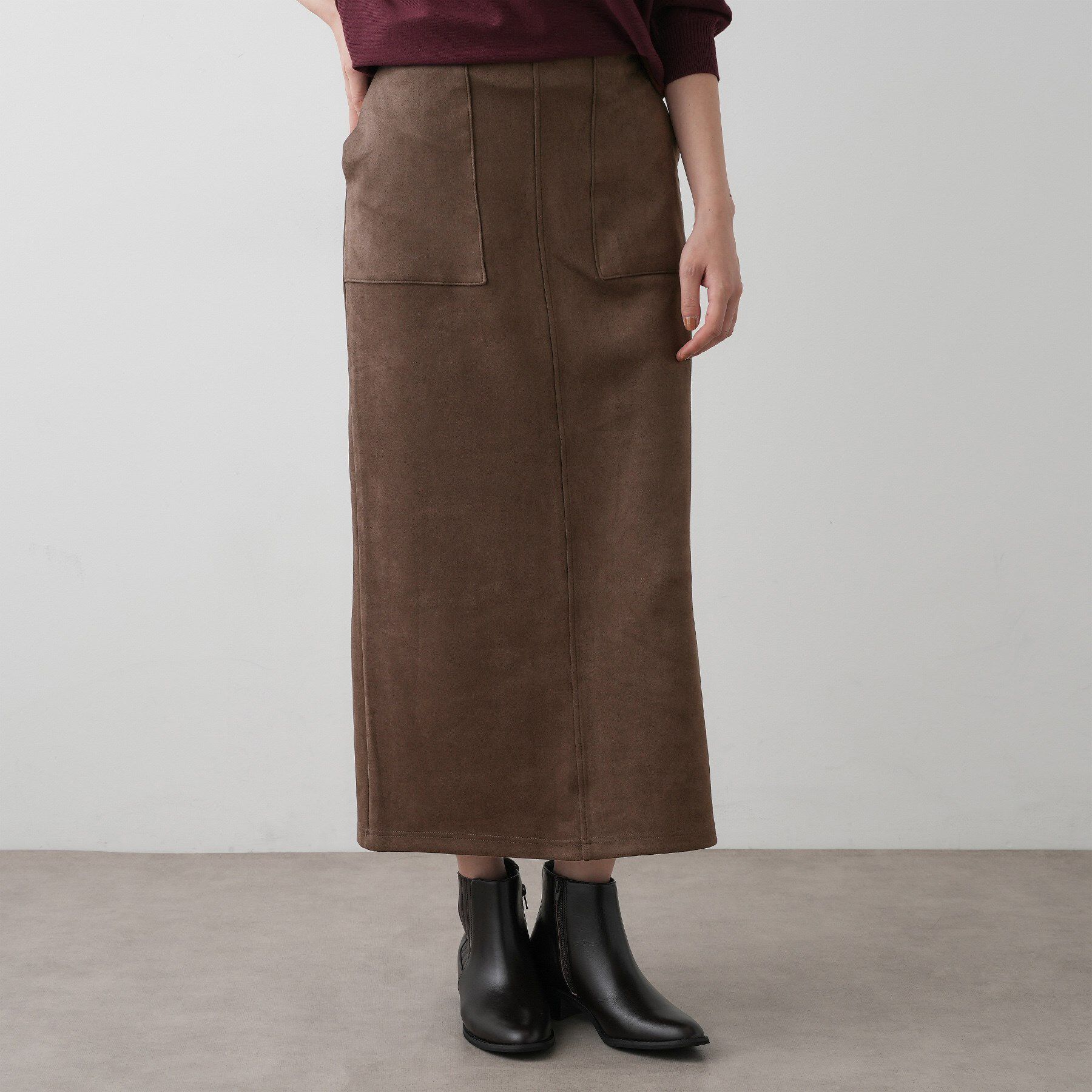 Dessin「【セットアップ可・洗える】マシュマロスウェードスカート」|スカート|