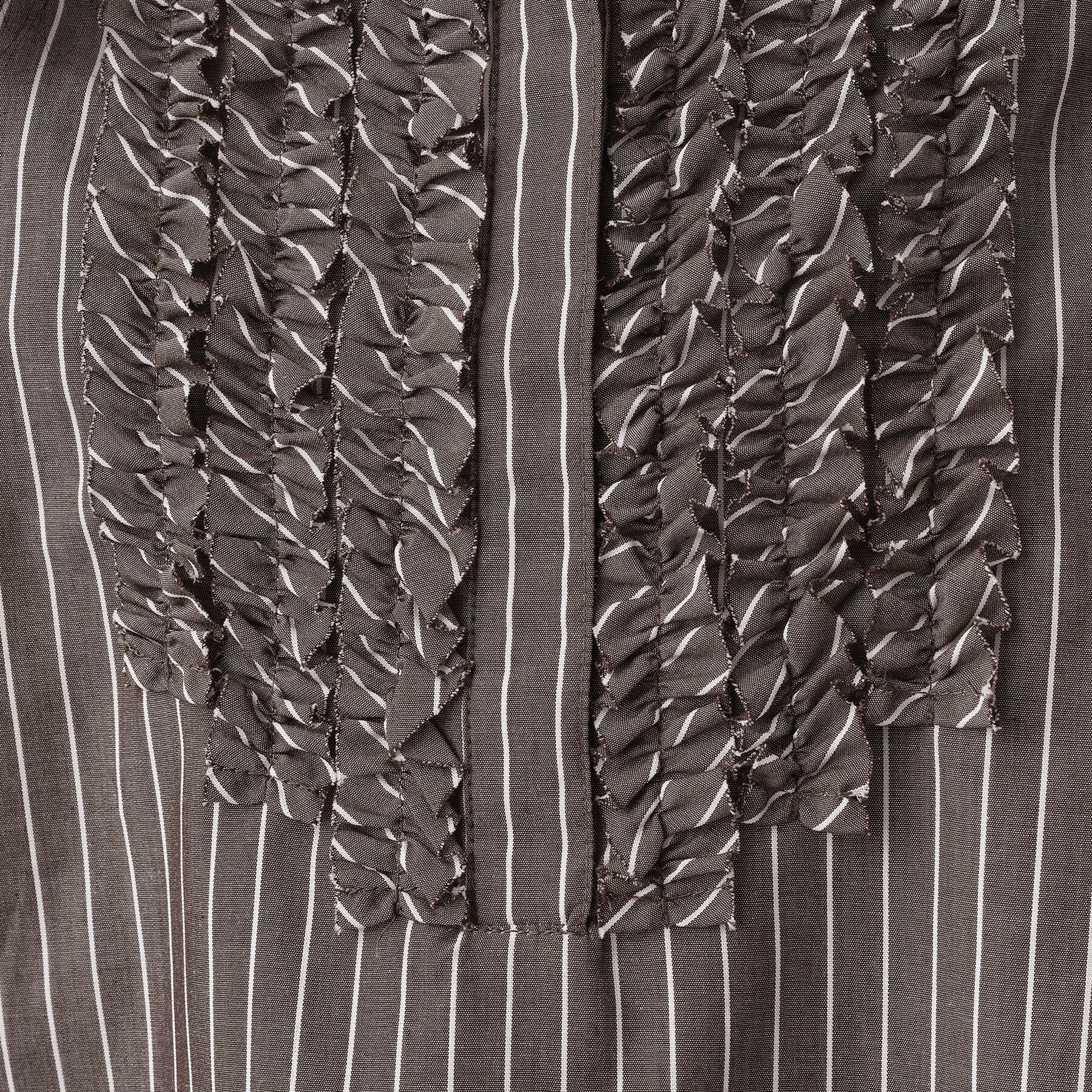 Dessin「【洗える】フリルバンドカラー五分袖ブラウス」|シャツ・ブラウス|