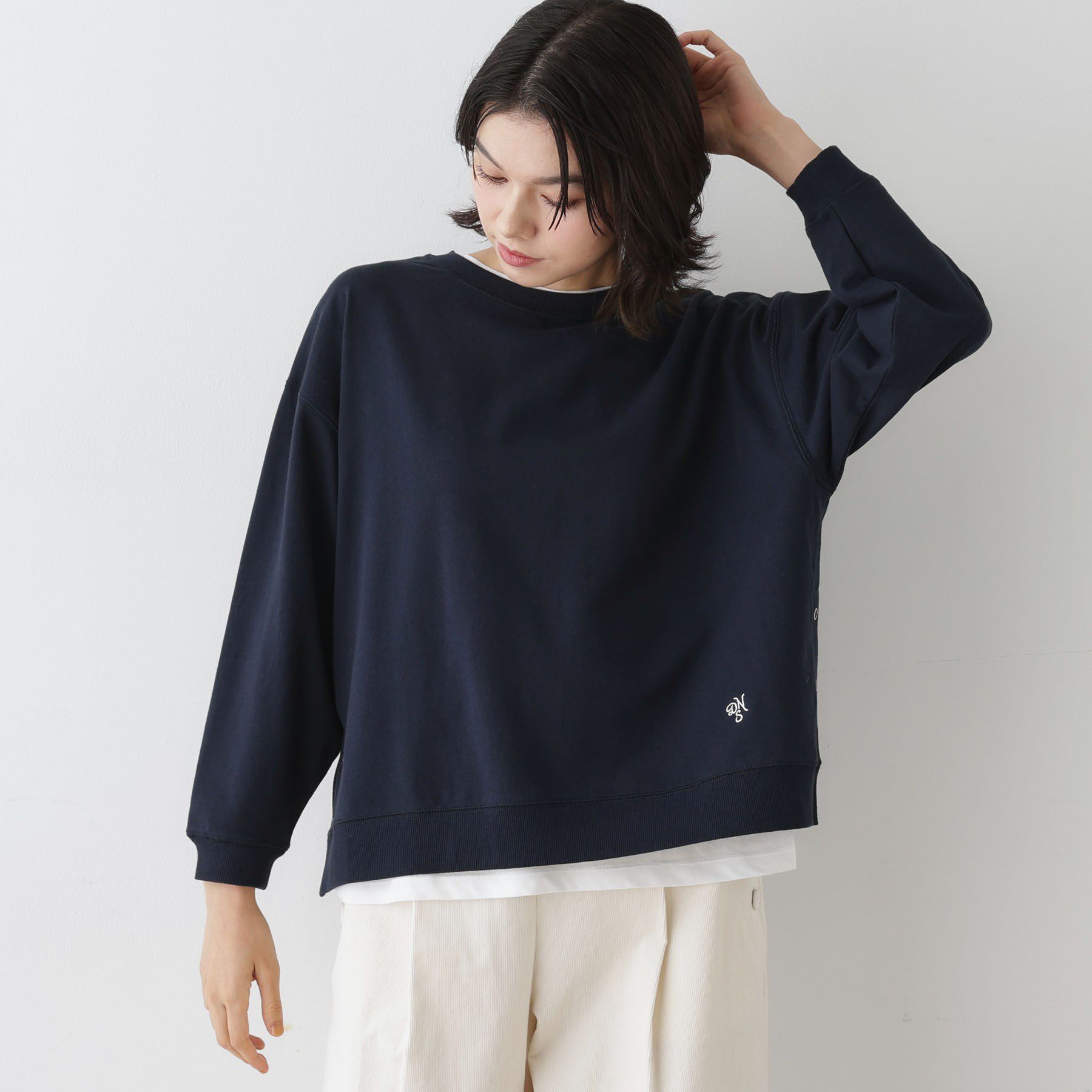 Dessin「【洗える】サイドスナップカットソー」|Tシャツ・カットソー|