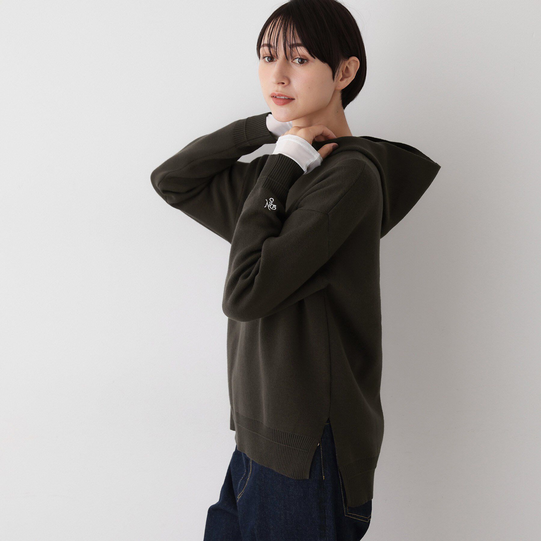 Dessin「【洗える／体型カバー】ちょうどいいニットパーカ」|ニット・セーター|