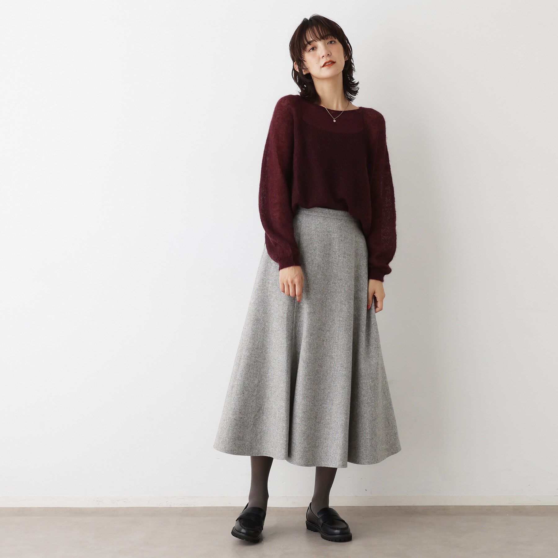 Dessin「【洗える】ツイードフレアスカート」|スカート|