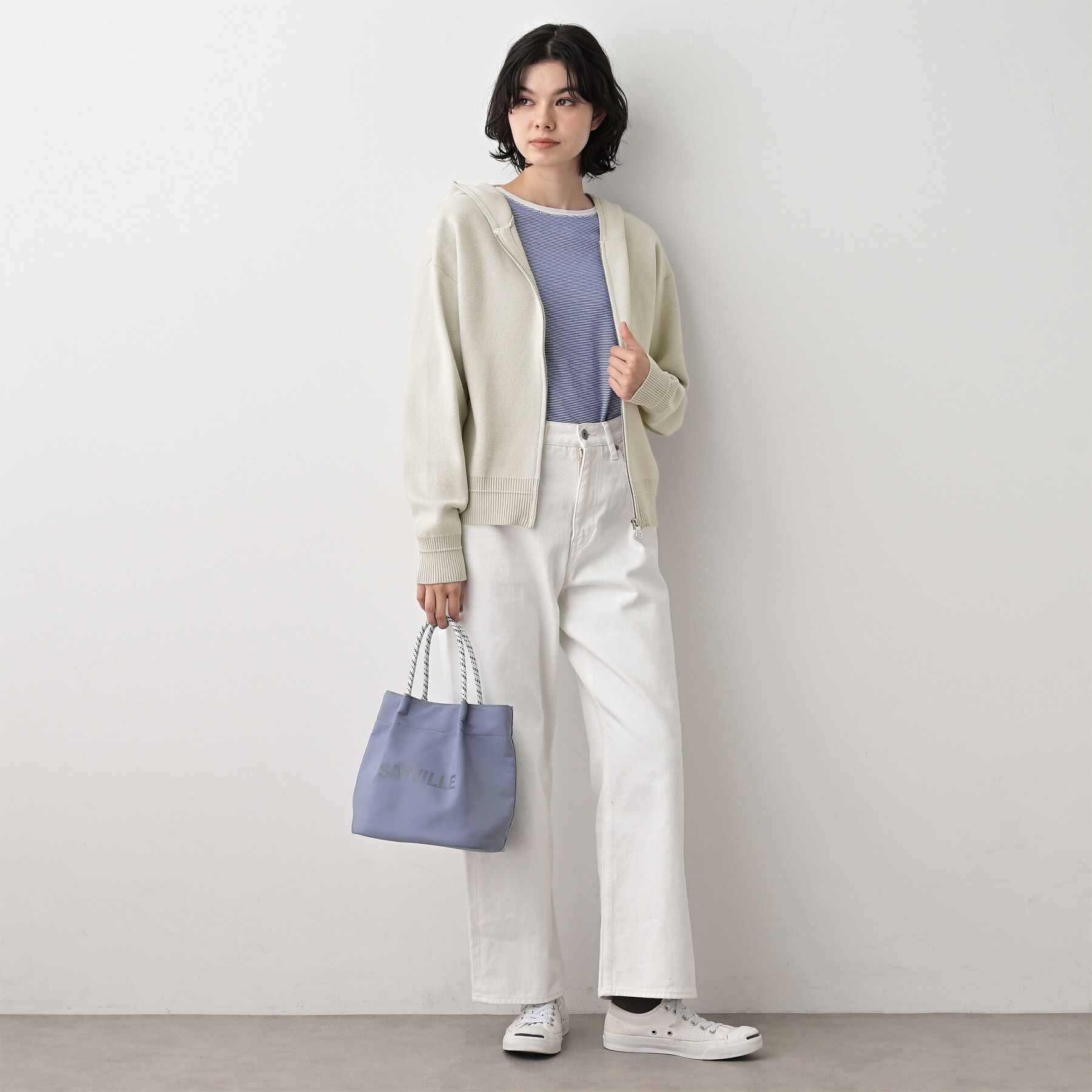 Dessin「【キレイ見え／洗える】ジャカード編みフードジップ」|ニット・セーター|