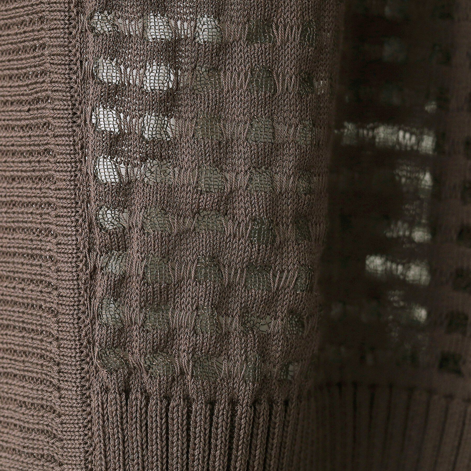 Dessin「【洗える】チェック柄シアークルーネックカーディガン」|カーディガン|