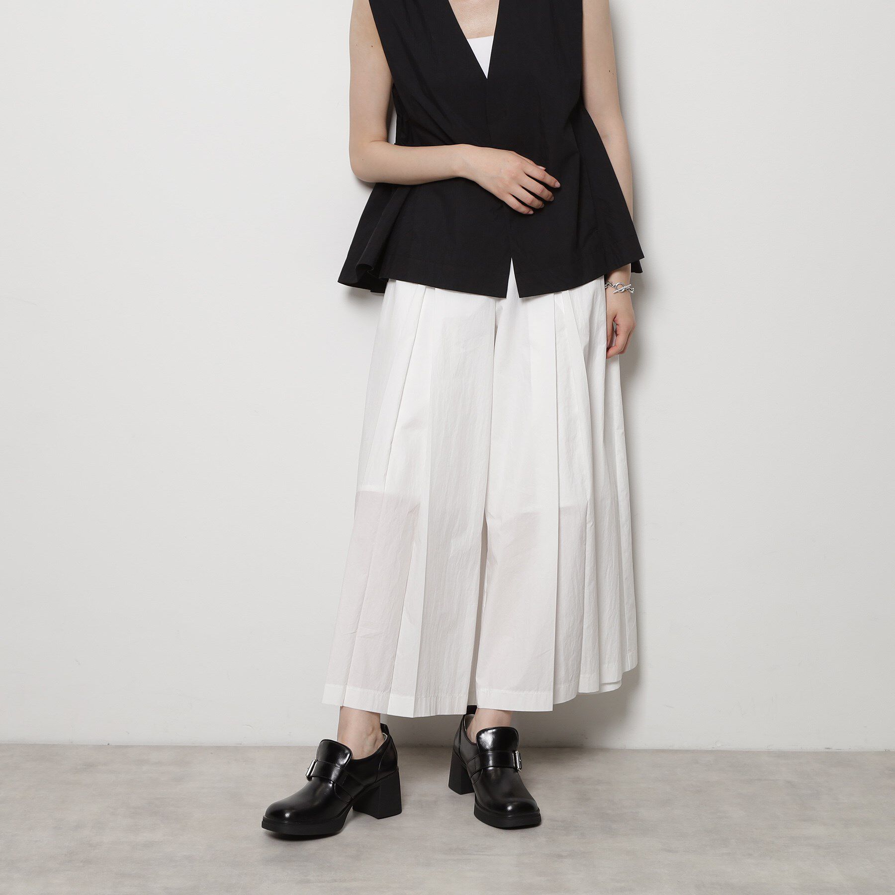 ESPERANZA「スクエアトゥベルトアンクルローファー」|パンプス|