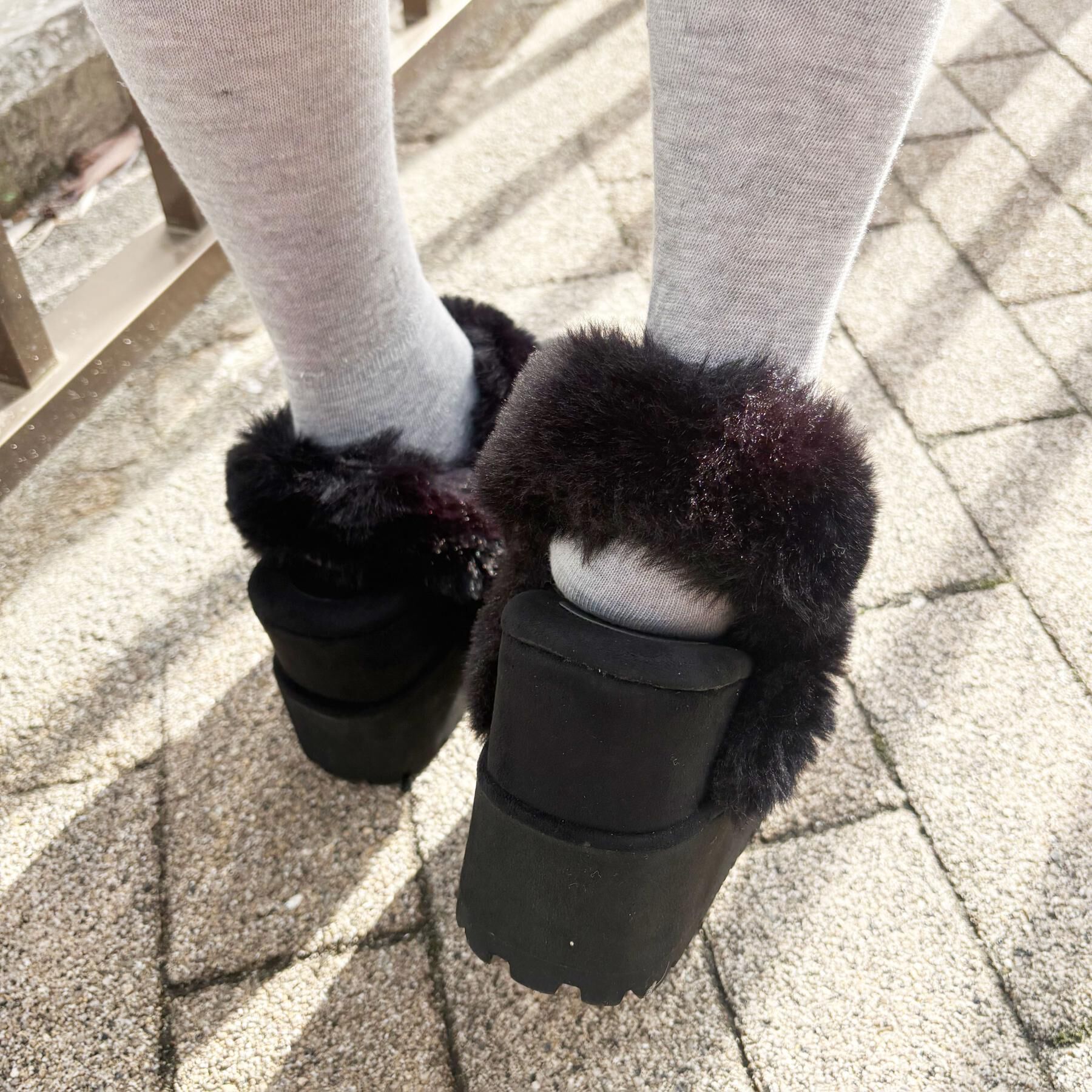 ESPERANZA「厚底2WAYフェイクムートンサボ」|ショートブーツ|