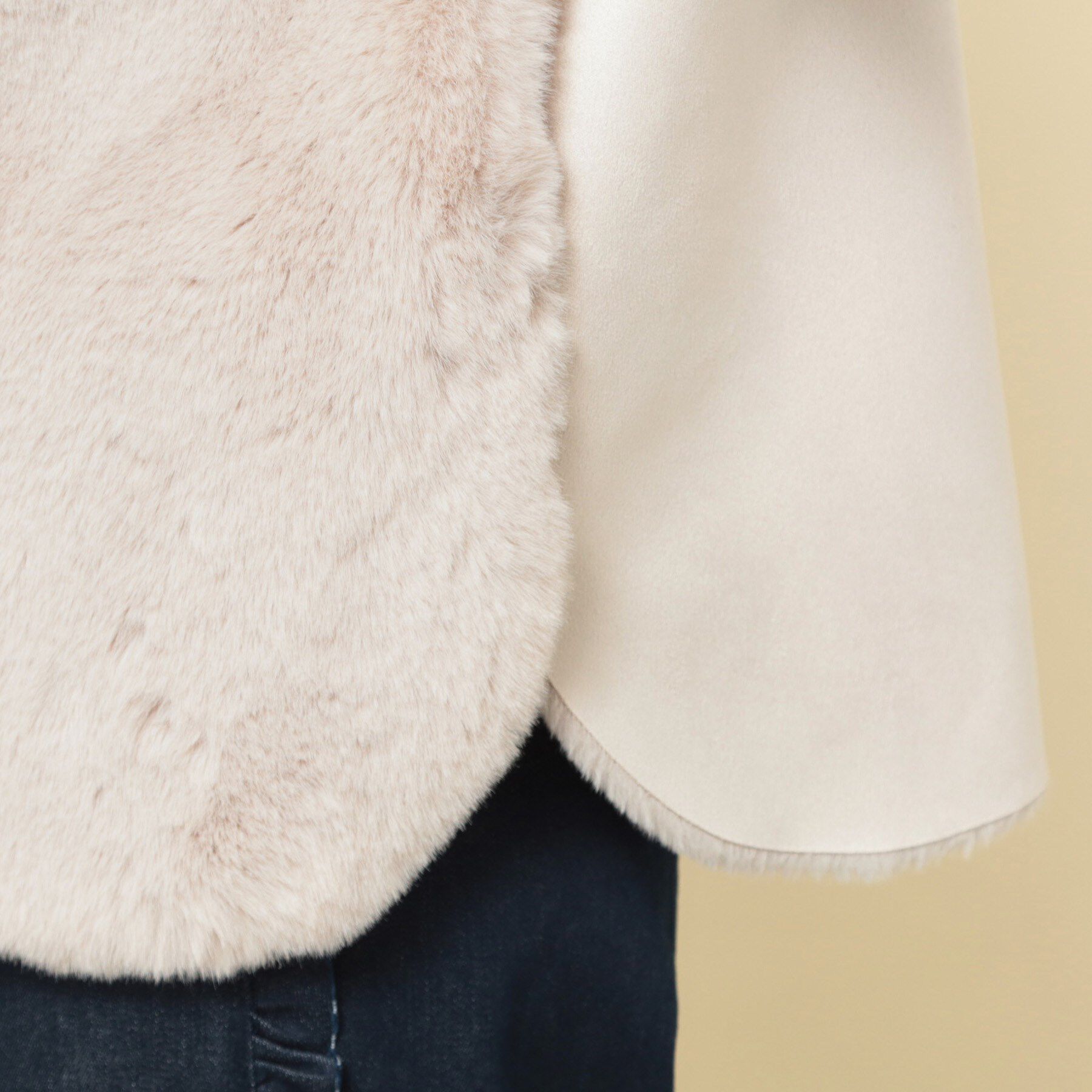 SunaUna「【3色展開】フェイクファーベスト」|ベスト・ジレ|