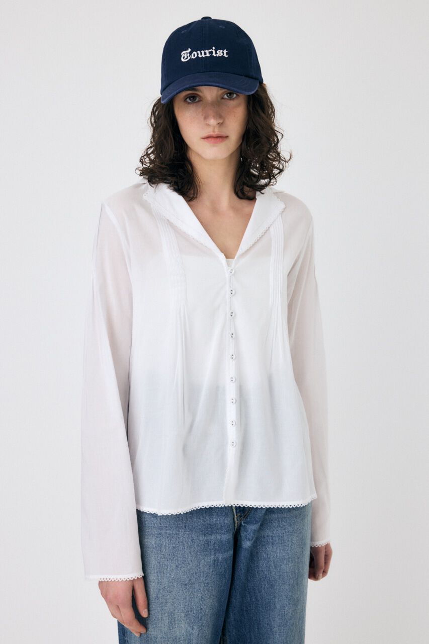 MOUSSY「COTTON PINTUCK ブラウス」|シャツ・ブラウス|O/WHT1